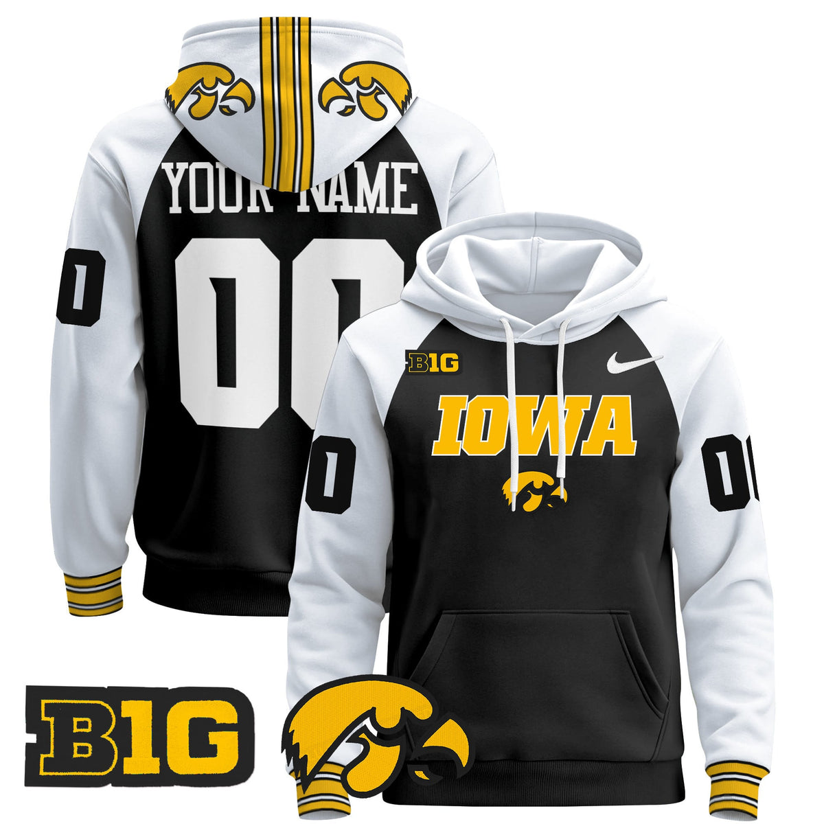 Iowa Hawkeyes 2024 Custom Pullover Hoodie V3
