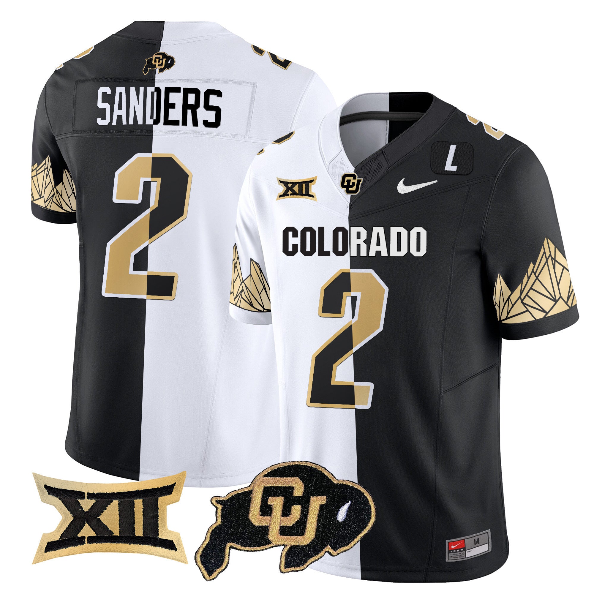 Men's Colorado Buffaloes Vapor Limited Jersey V4 - Big 12 XII Patch - All Stitched