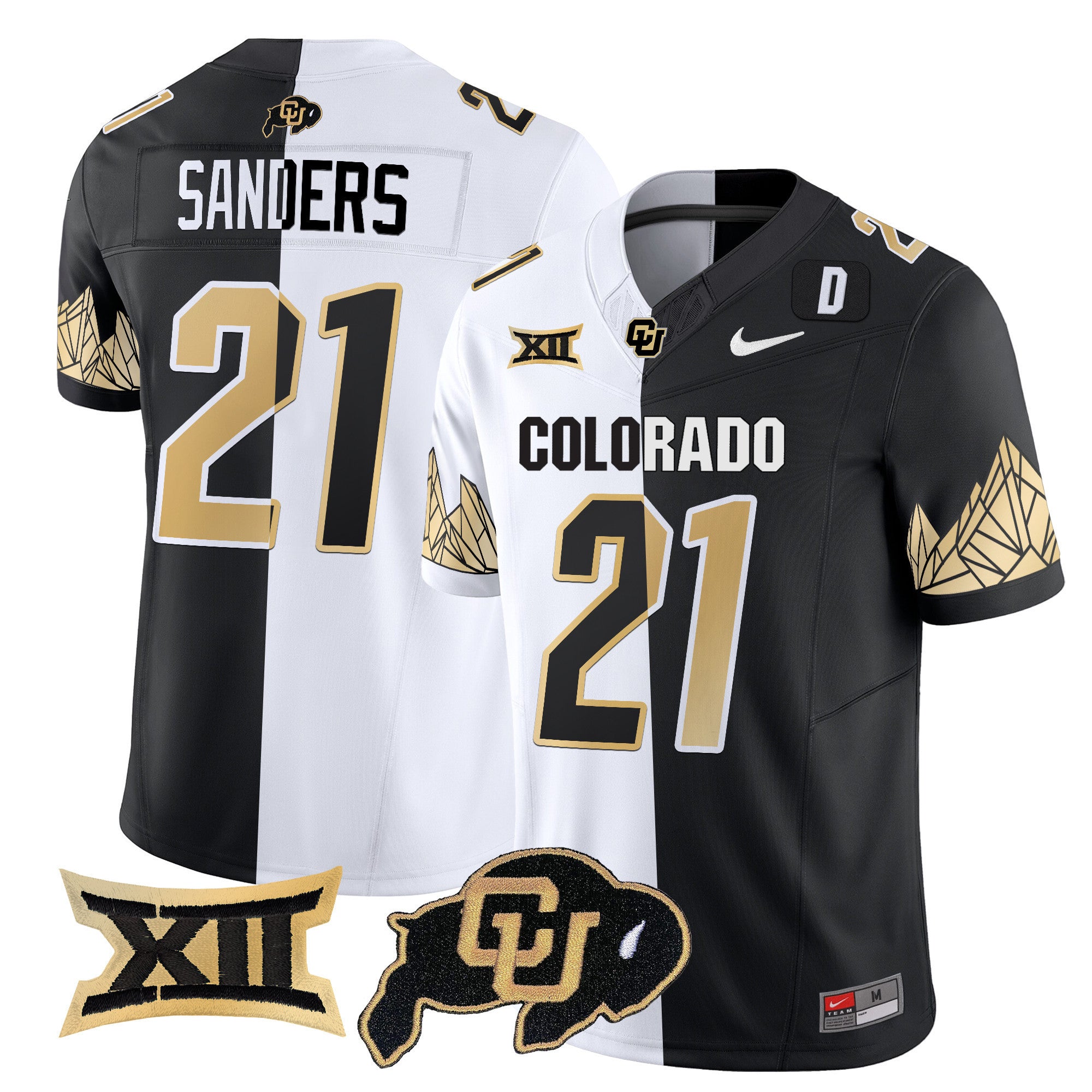Men's Colorado Buffaloes Vapor Limited Jersey V4 - Big 12 XII Patch - All Stitched