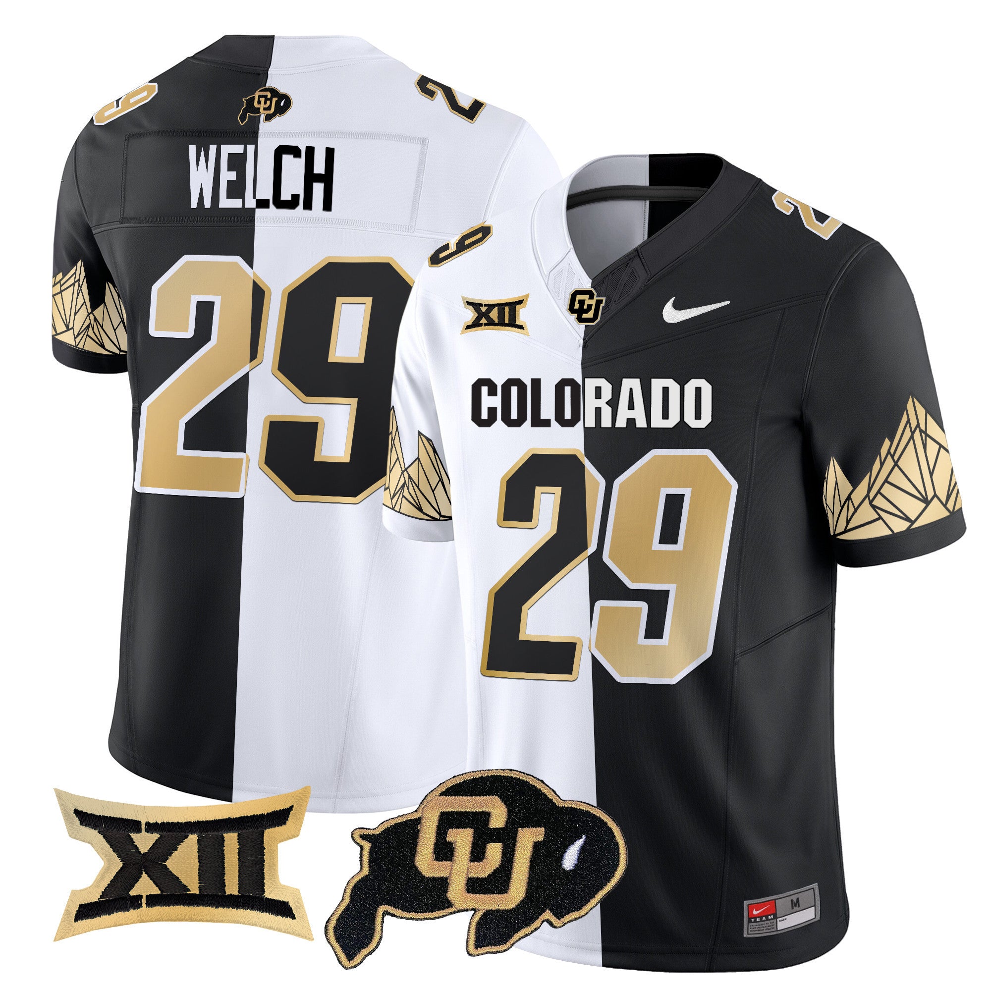 Men's Colorado Buffaloes Vapor Limited Jersey V4 - Big 12 XII Patch - All Stitched