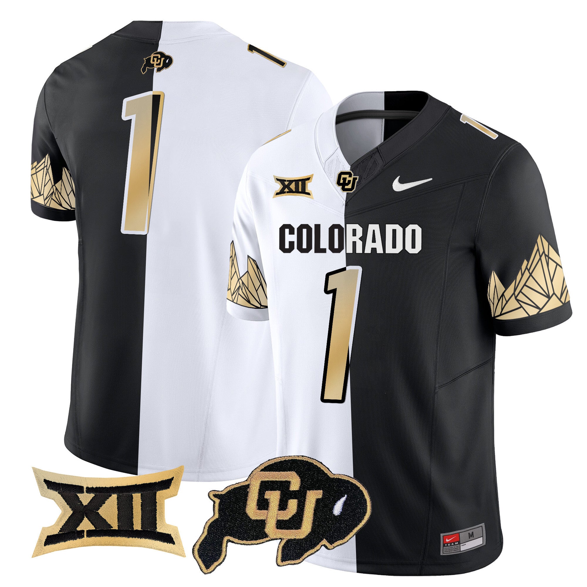 Men's Colorado Buffaloes Vapor Limited Jersey V4 - Big 12 XII Patch - All Stitched
