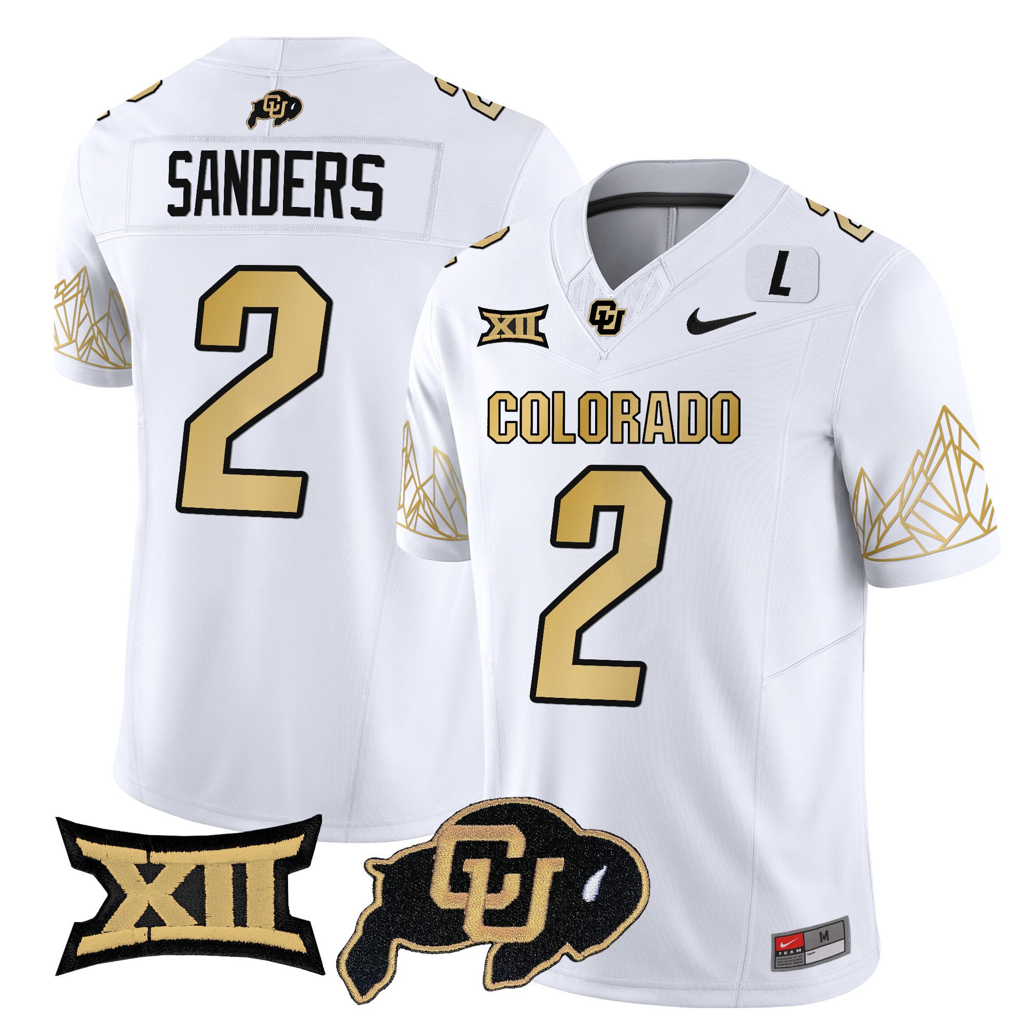 Men's Colorado Buffaloes Vapor Limited Jersey V4 - Big 12 XII Patch - All Stitched