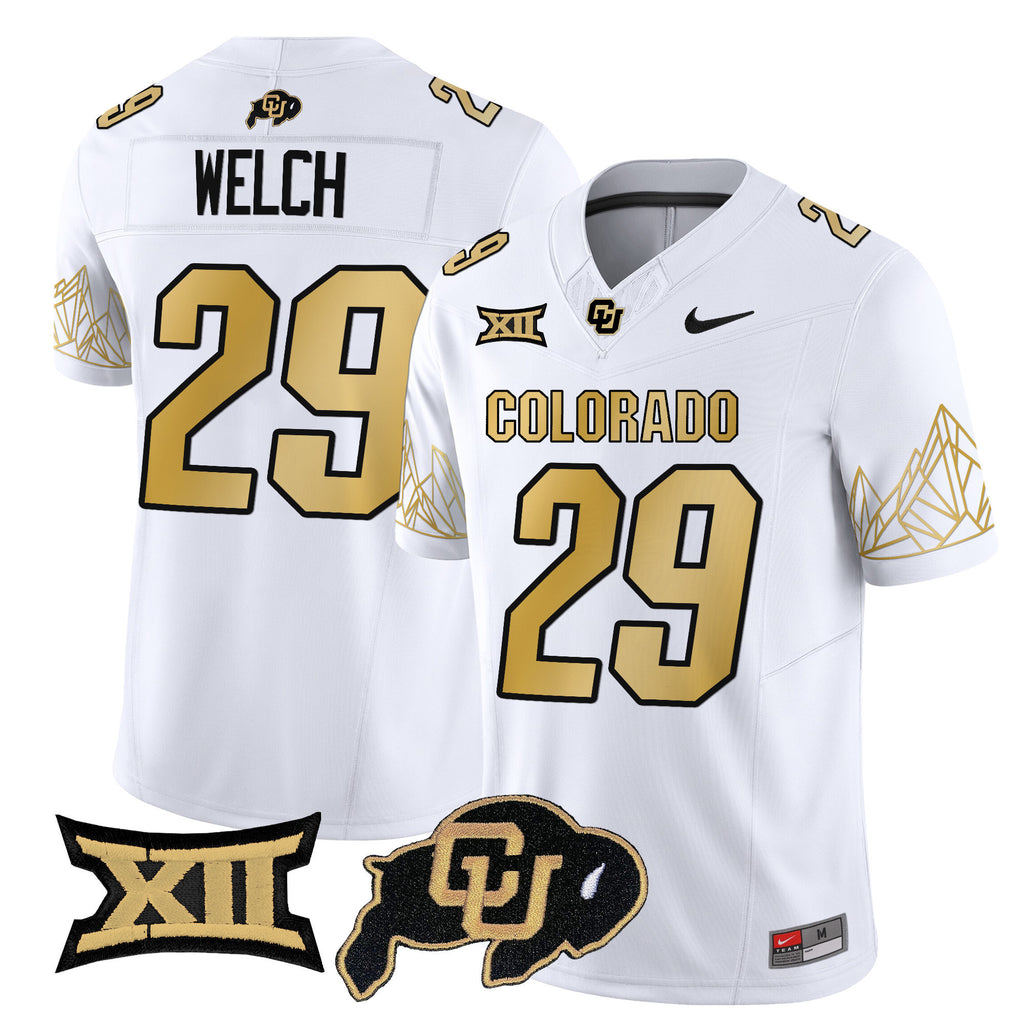 Men's Colorado Buffaloes Vapor Limited Jersey V4 - Big 12 XII Patch - All Stitched
