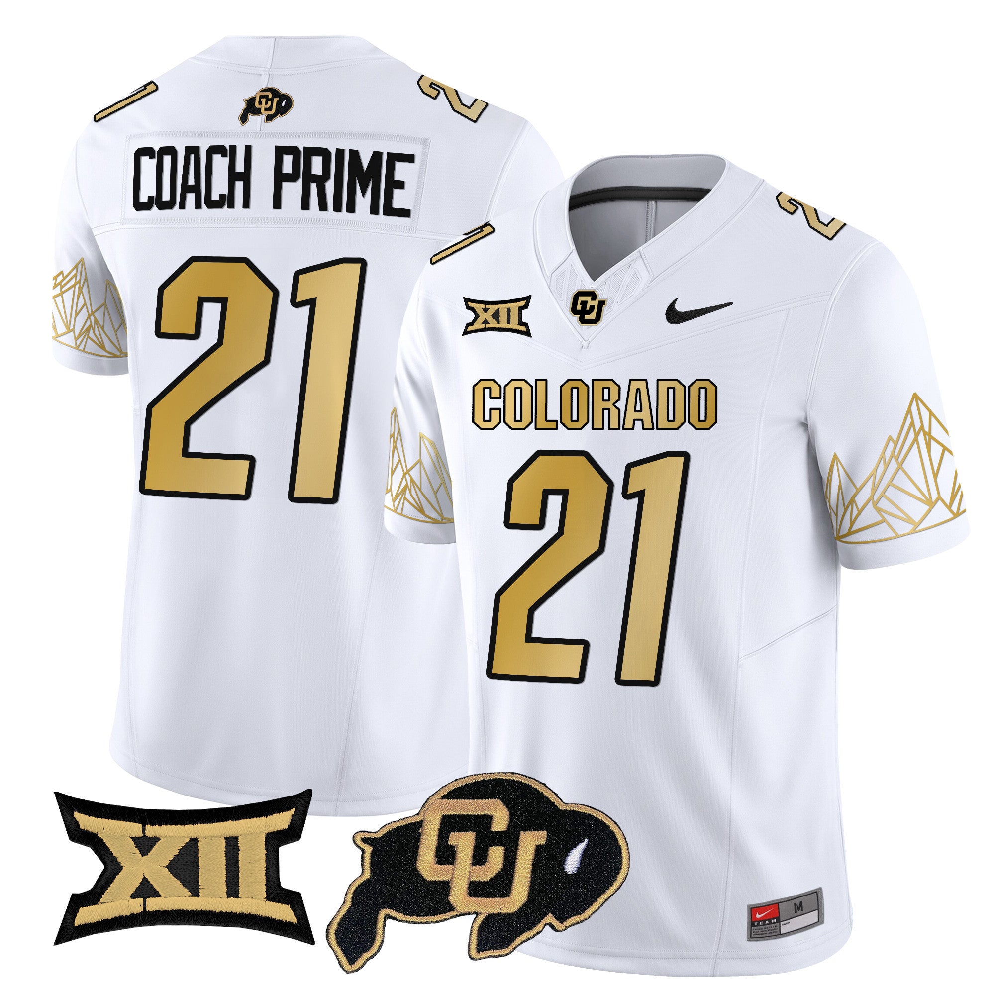 Men's Colorado Buffaloes Vapor Limited Jersey V4 - Big 12 XII Patch - All Stitched
