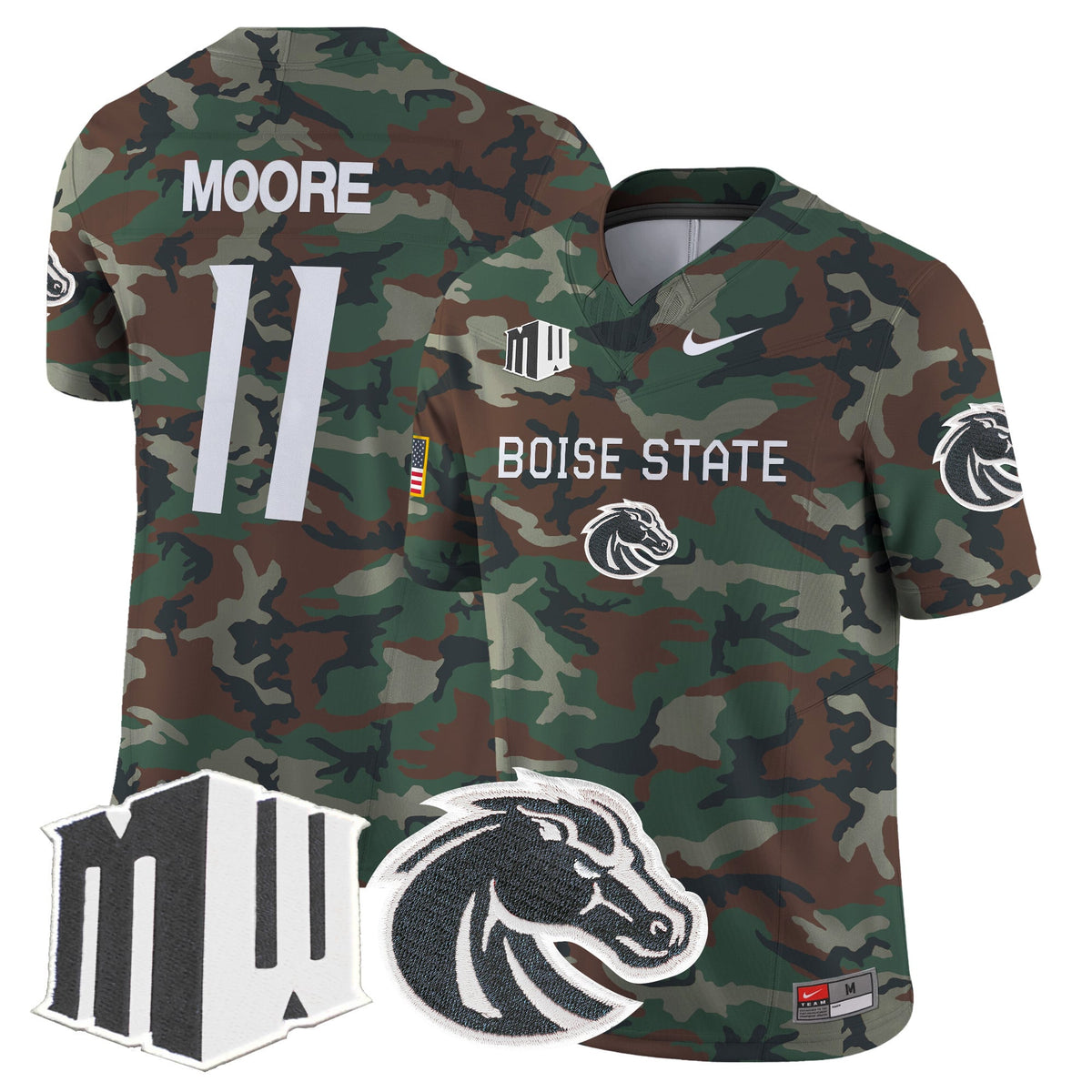 Boise State Broncos 2024 Military Vapor Limited Jersey - All Stitched