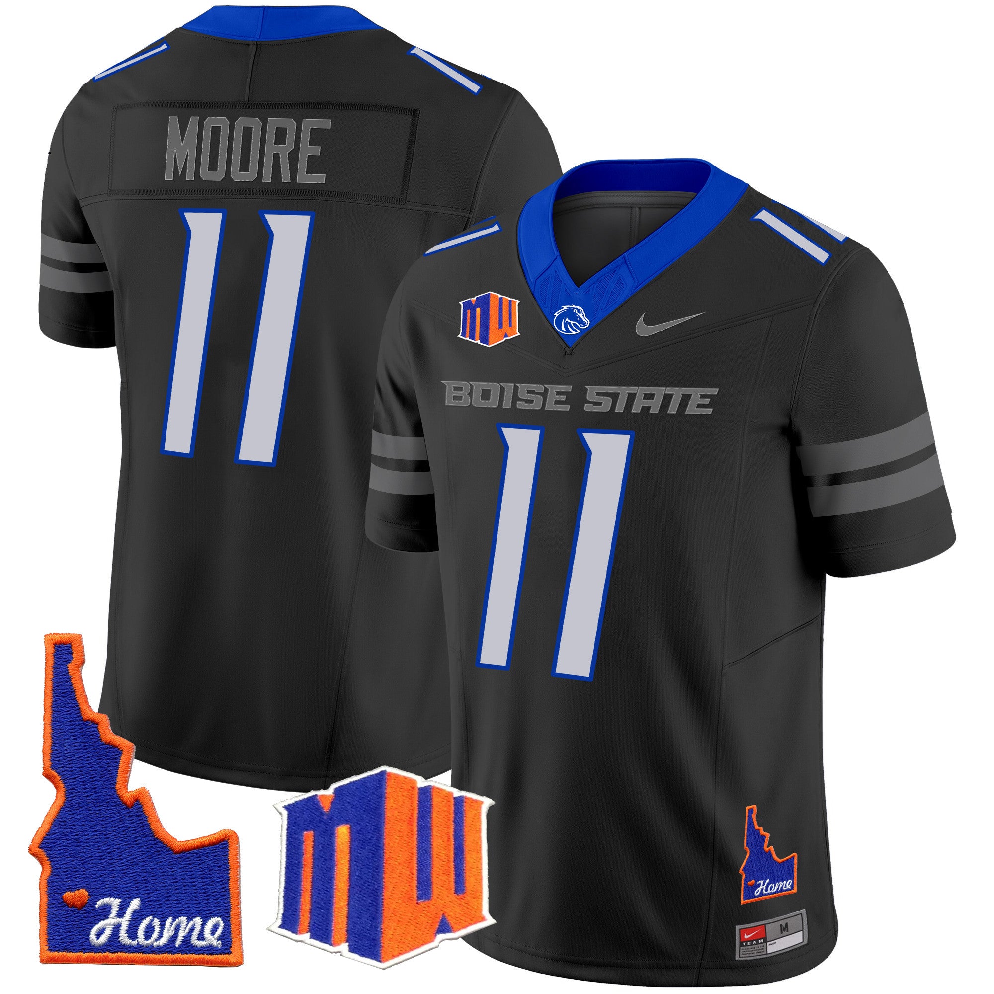 Men's Boise State Broncos 2024 Home Patch Vapor Limited Jersey - All Stitched