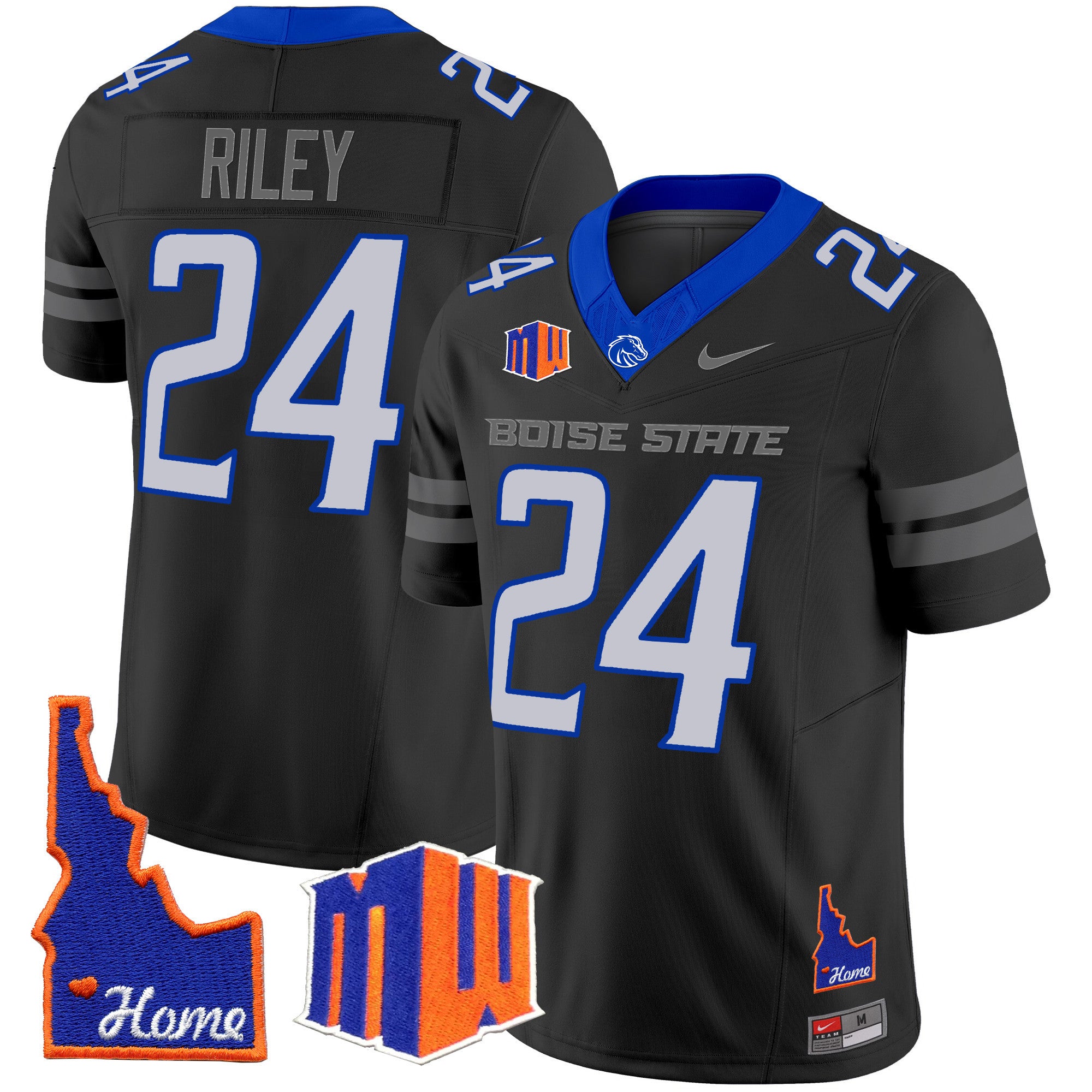 Men's Boise State Broncos 2024 Home Patch Vapor Limited Jersey - All Stitched
