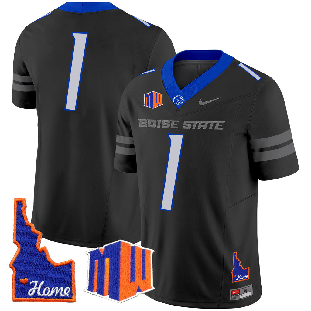 Men's Boise State Broncos 2024 Home Patch Vapor Limited Jersey - All Stitched