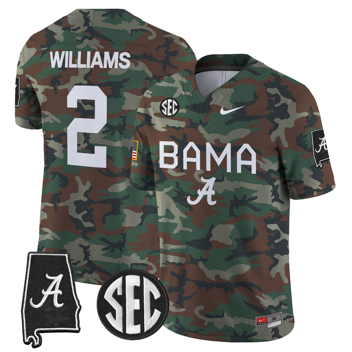 Alabama Crimson Tide 2024 Military Vapor Limited Jersey - All Stitched