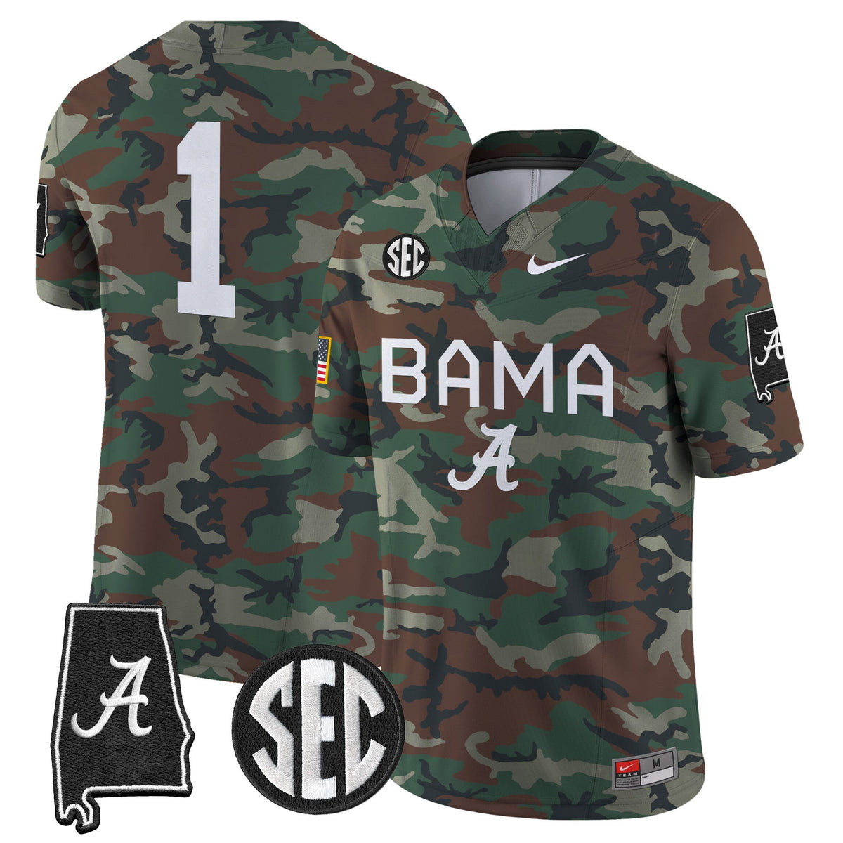 Alabama Crimson Tide 2024 Military Vapor Limited Jersey - All Stitched