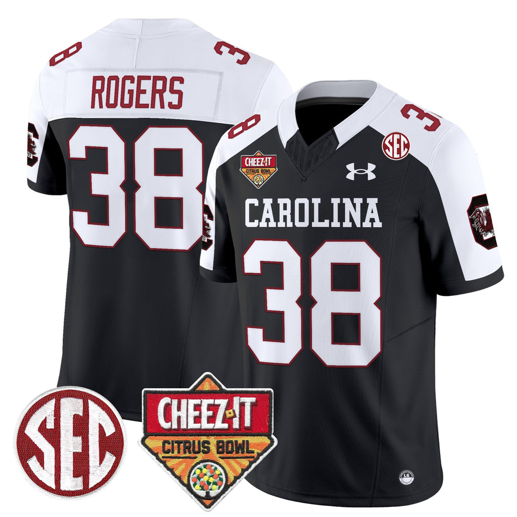 Men's South Carolina Gamecocks 1980 Throwback Cheez-It Citrus Bowl Patch Vapor Limited Jersey - All Stitched