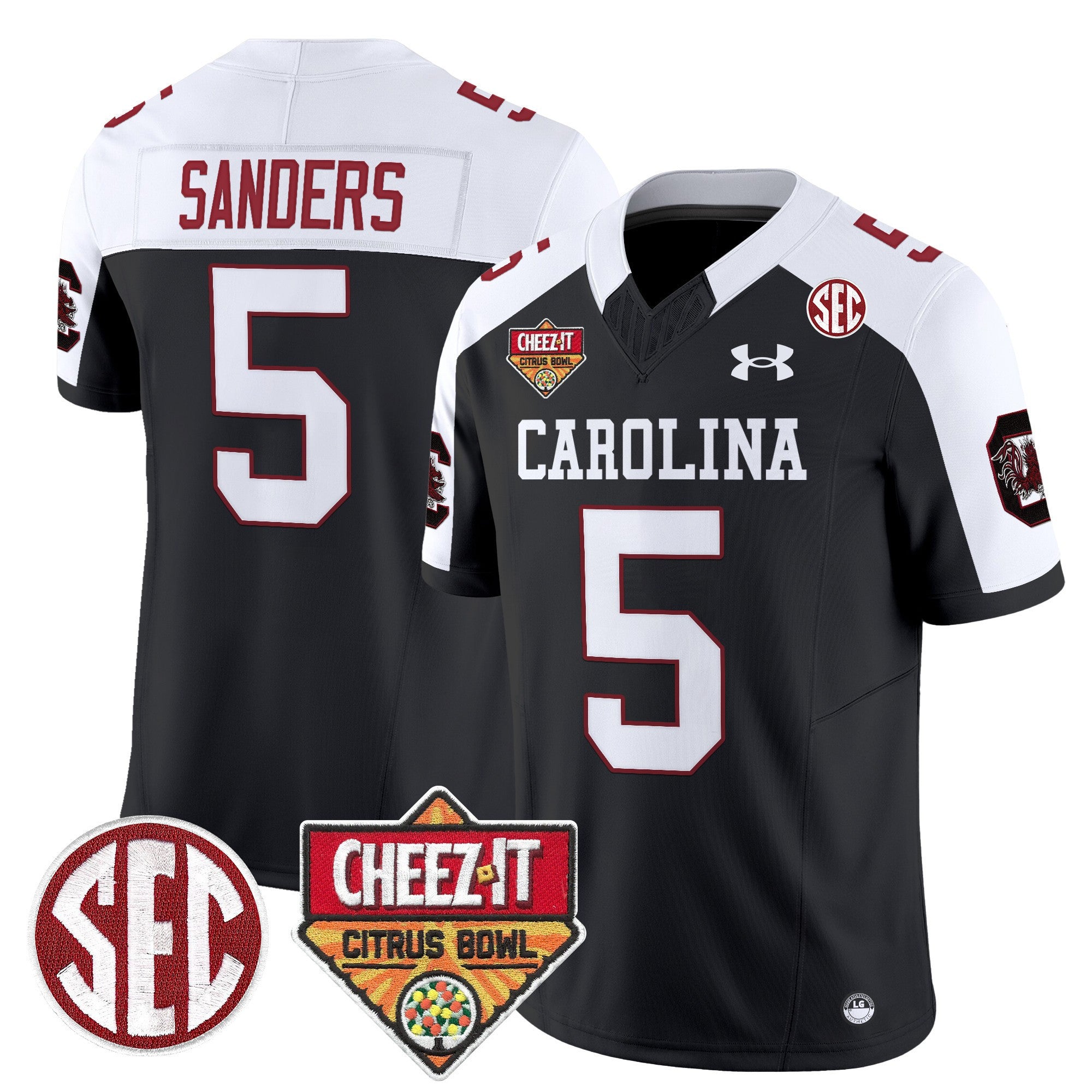 Men's South Carolina Gamecocks 1980 Throwback Cheez-It Citrus Bowl Patch Vapor Limited Jersey - All Stitched
