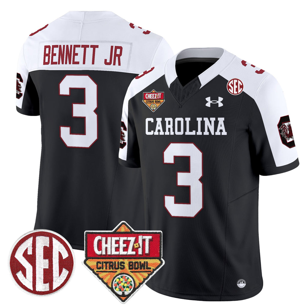 Men's South Carolina Gamecocks 1980 Throwback Cheez-It Citrus Bowl Patch Vapor Limited Jersey - All Stitched