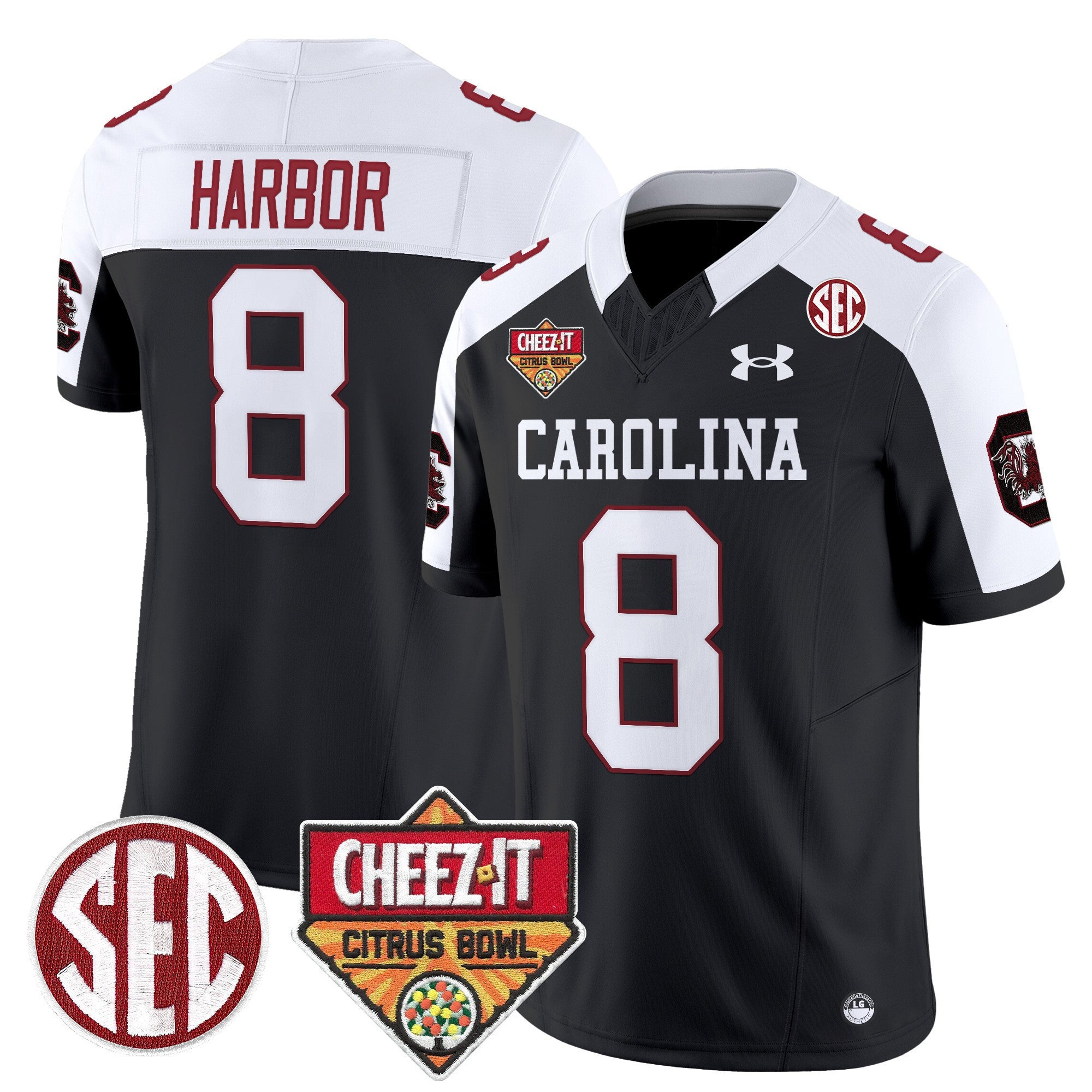 Men's South Carolina Gamecocks 1980 Throwback Cheez-It Citrus Bowl Patch Vapor Limited Jersey - All Stitched