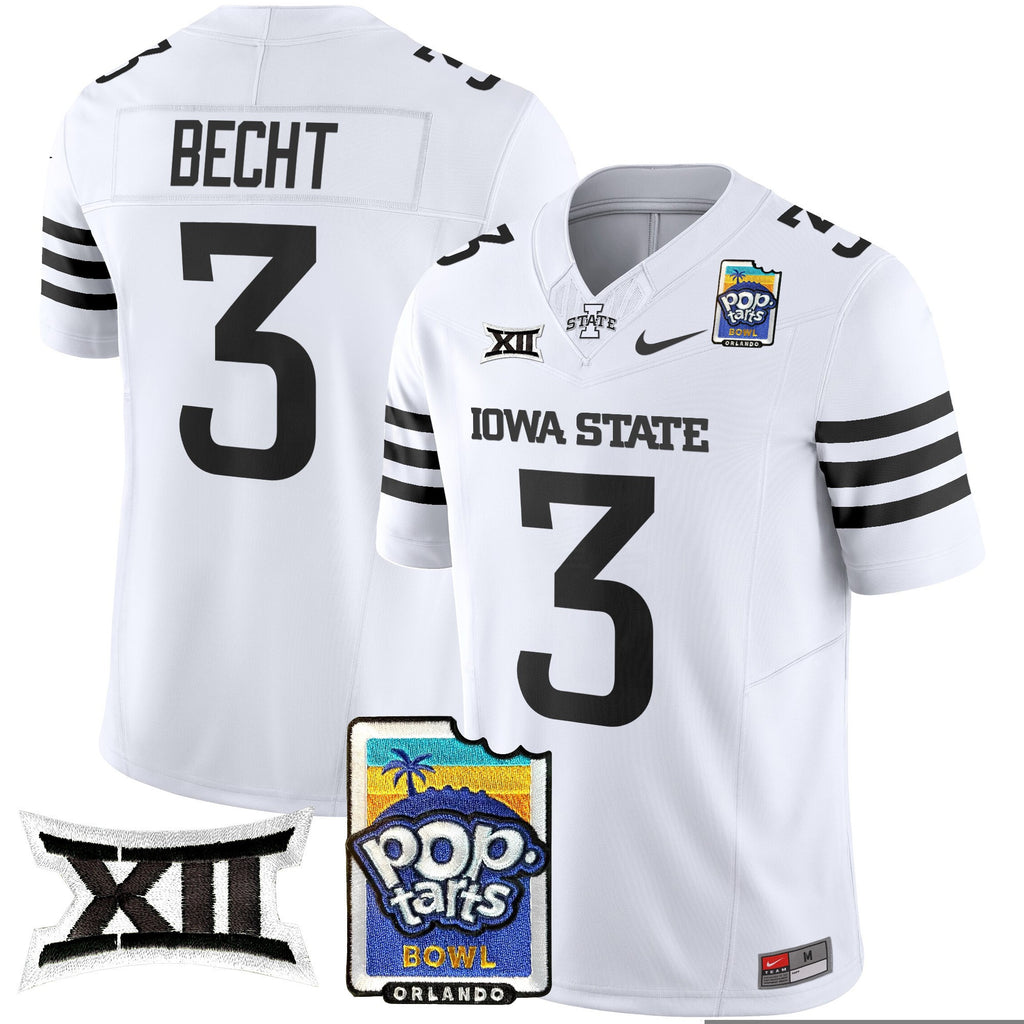 Men's Iowa State Cyclones 2025 PopTarts Bowl Patch Vapor Limited Jersey - All Stitched