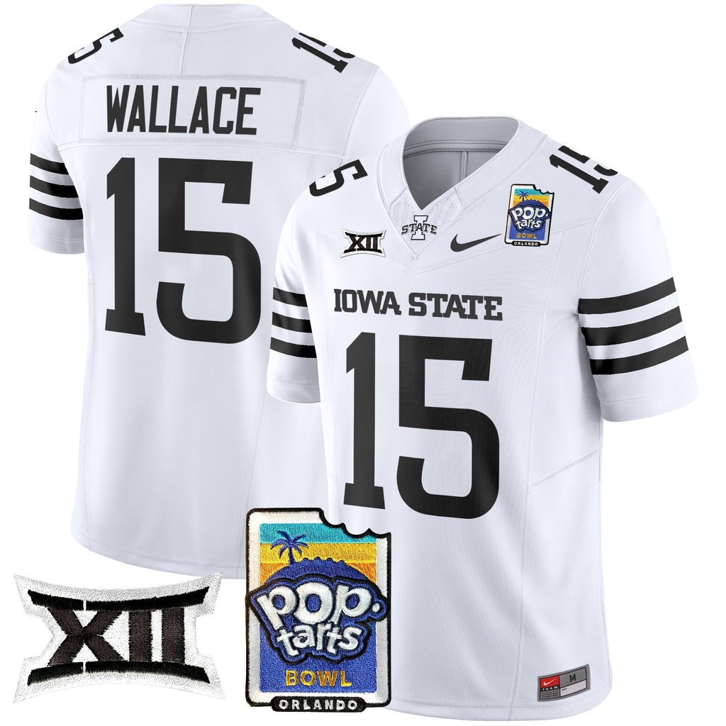 Men's Iowa State Cyclones 2025 PopTarts Bowl Patch Vapor Limited Jersey - All Stitched