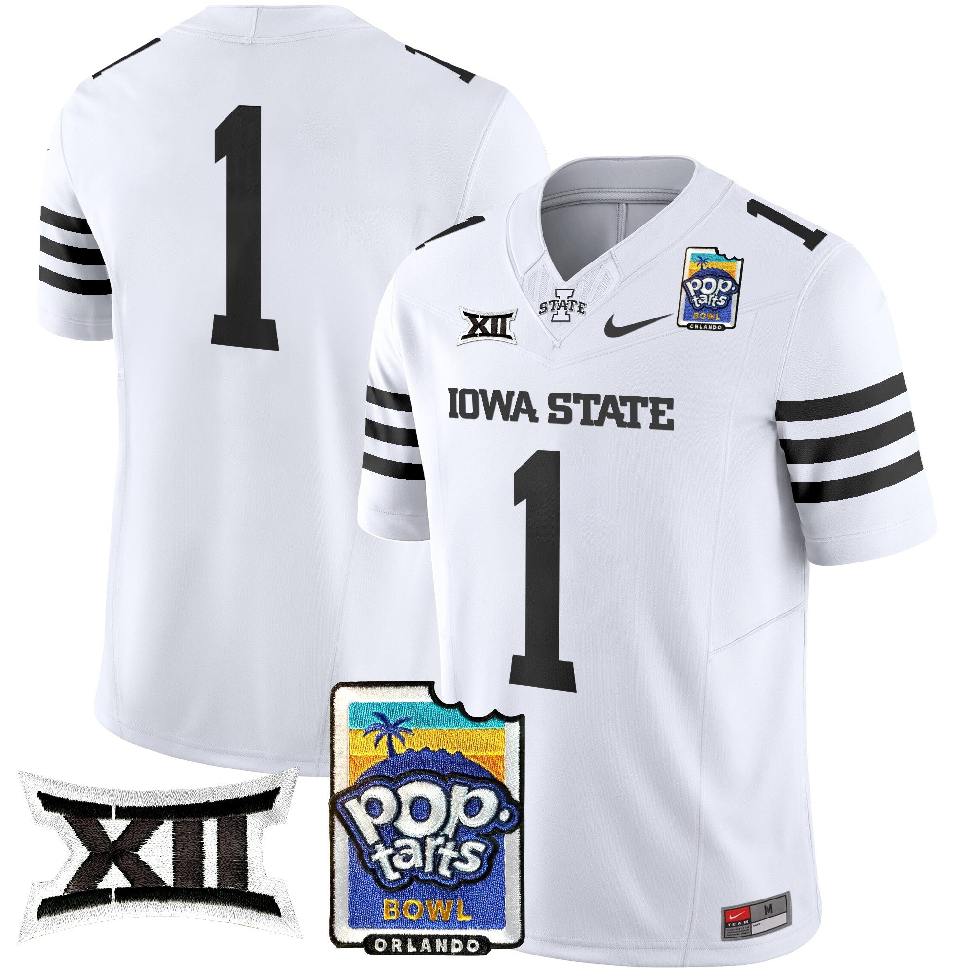 Men's Iowa State Cyclones 2025 PopTarts Bowl Patch Vapor Limited Jersey - All Stitched