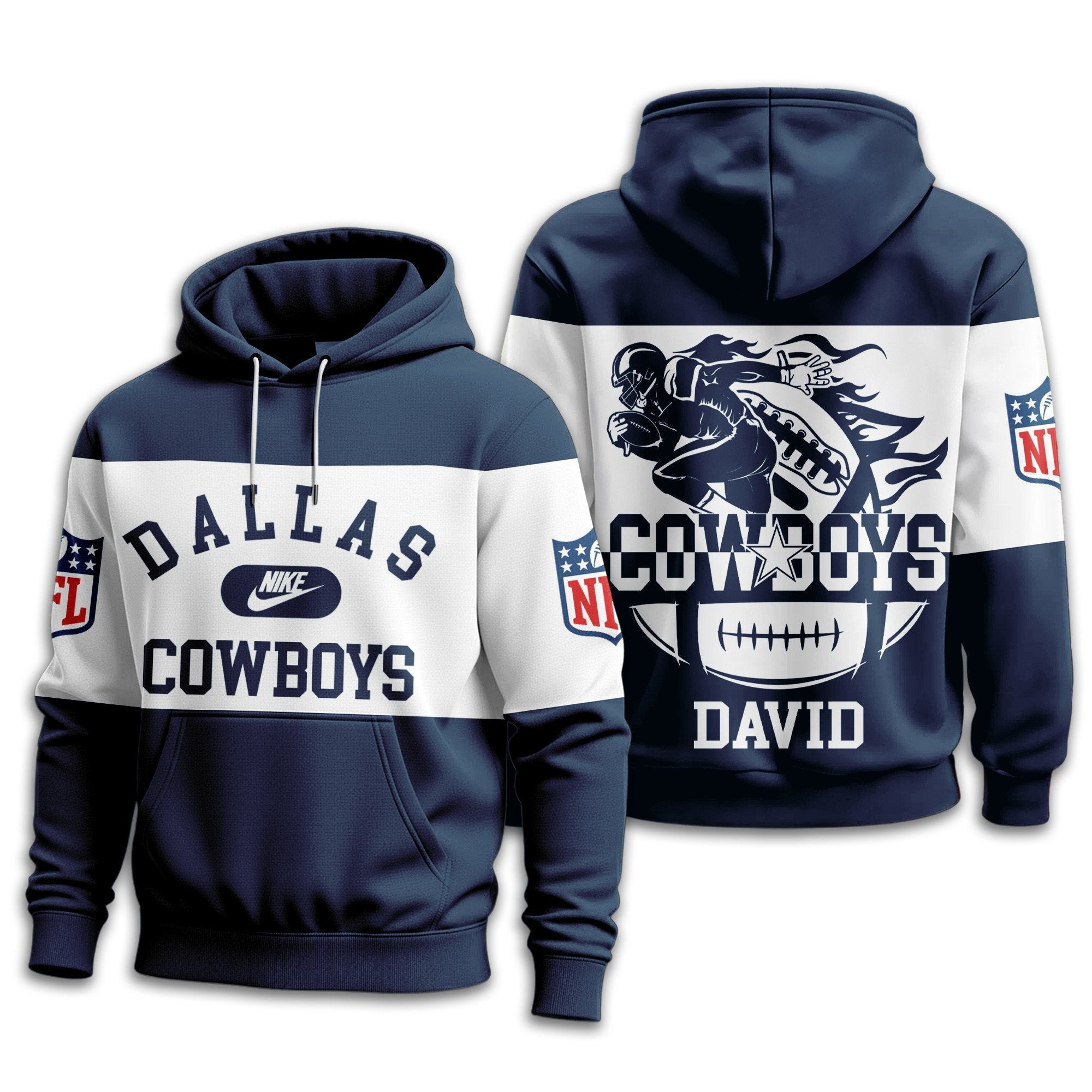 DAL | Premium Touchdown Spirit Personalized Hoodie TD