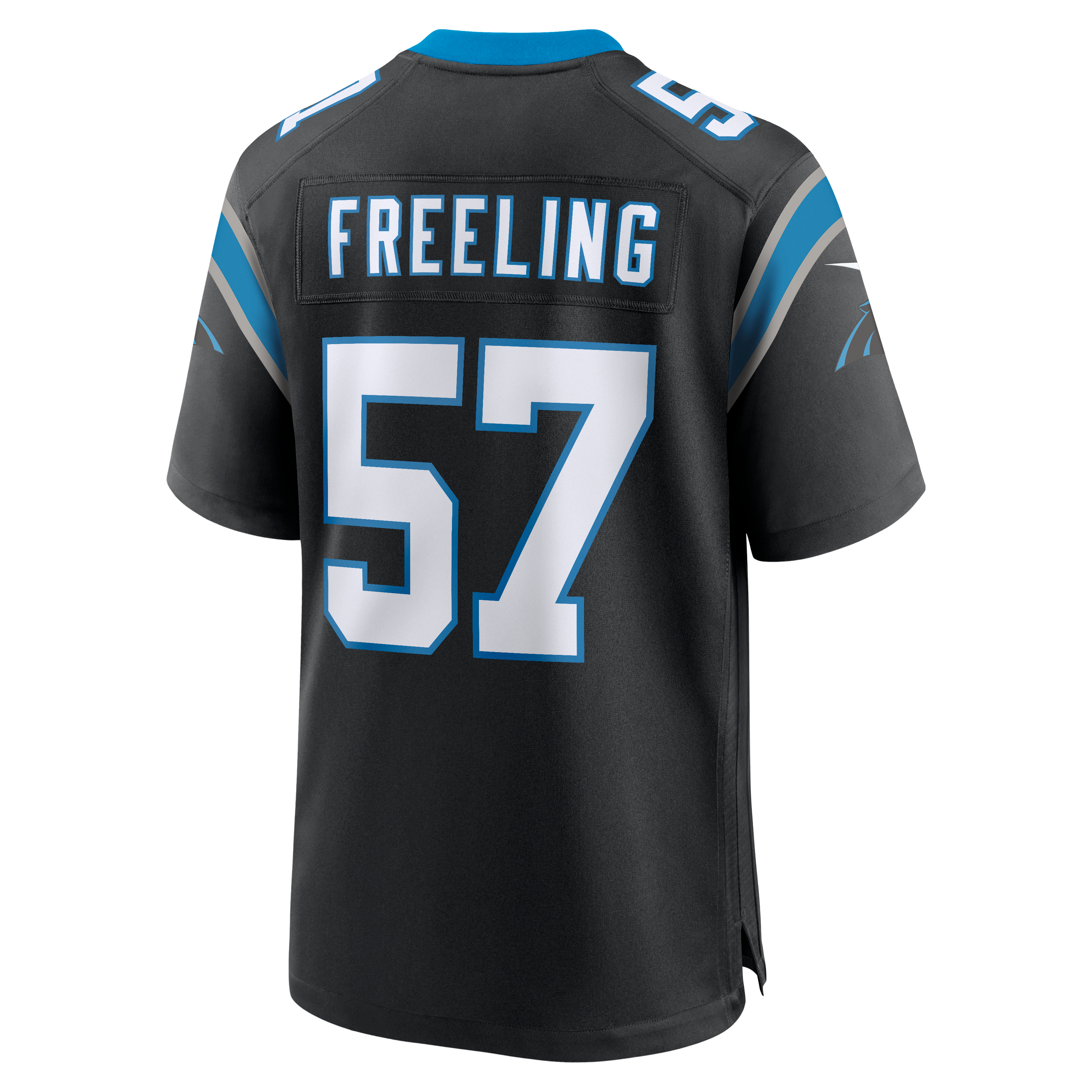 Men's Carolina Panthers Monroe Freeling Nike Black 2026 Nfl Draft First Round Pick No 19 Team Game Jersey