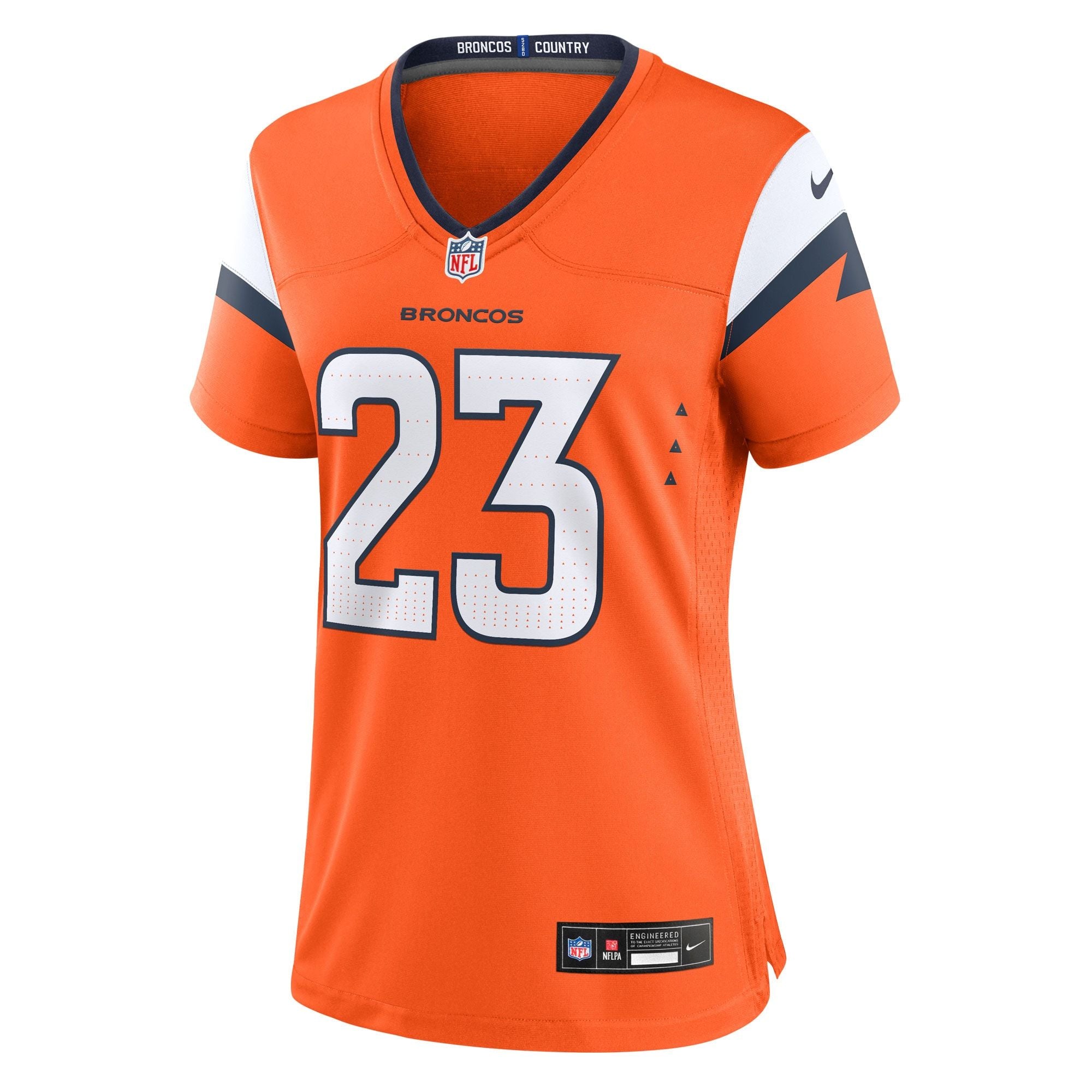 Women's Denver Broncos Jahdae Barron Nike Orange Team Game Jersey