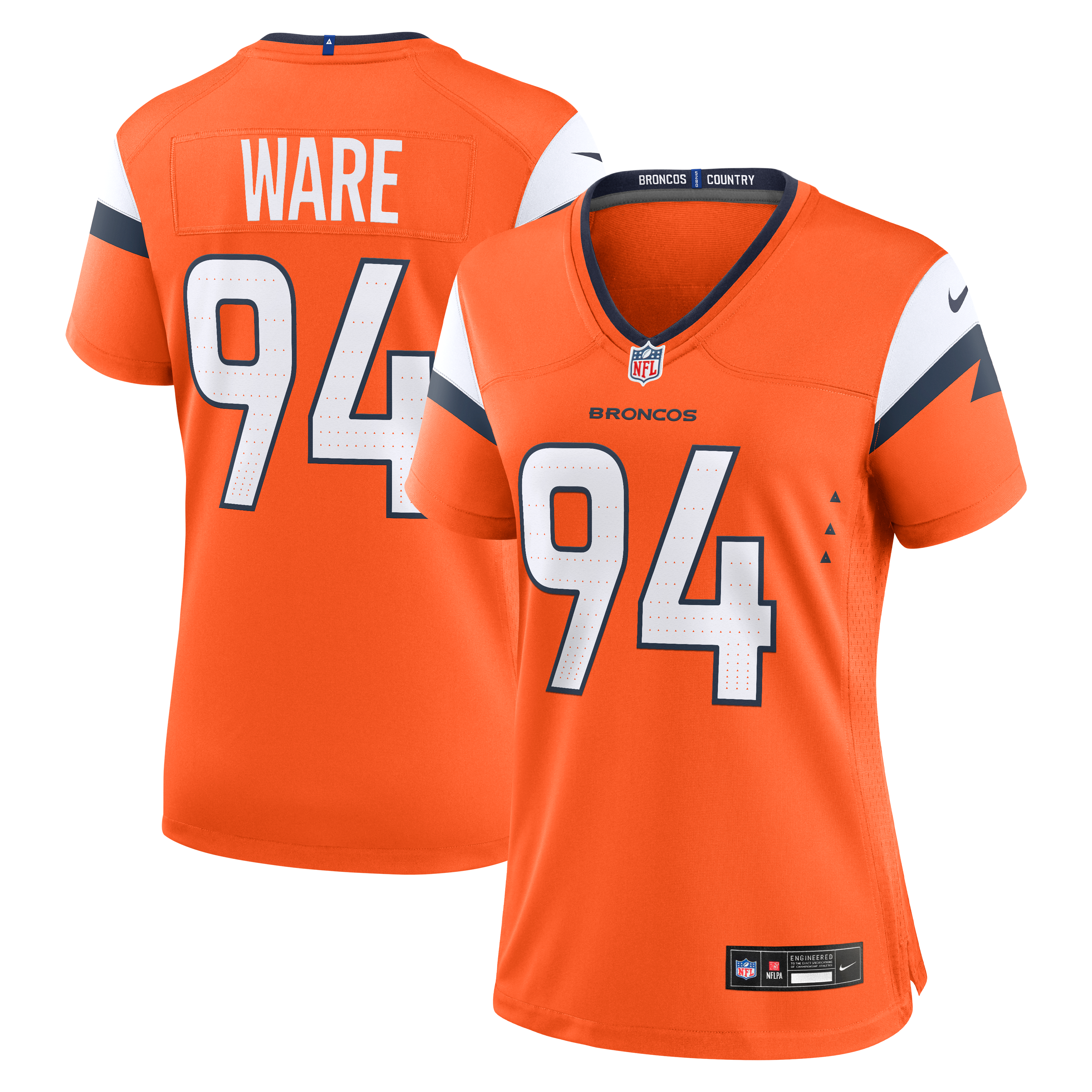 Women's Denver Broncos Demarcus Ware Nike Orange Team Retired Game Jersey