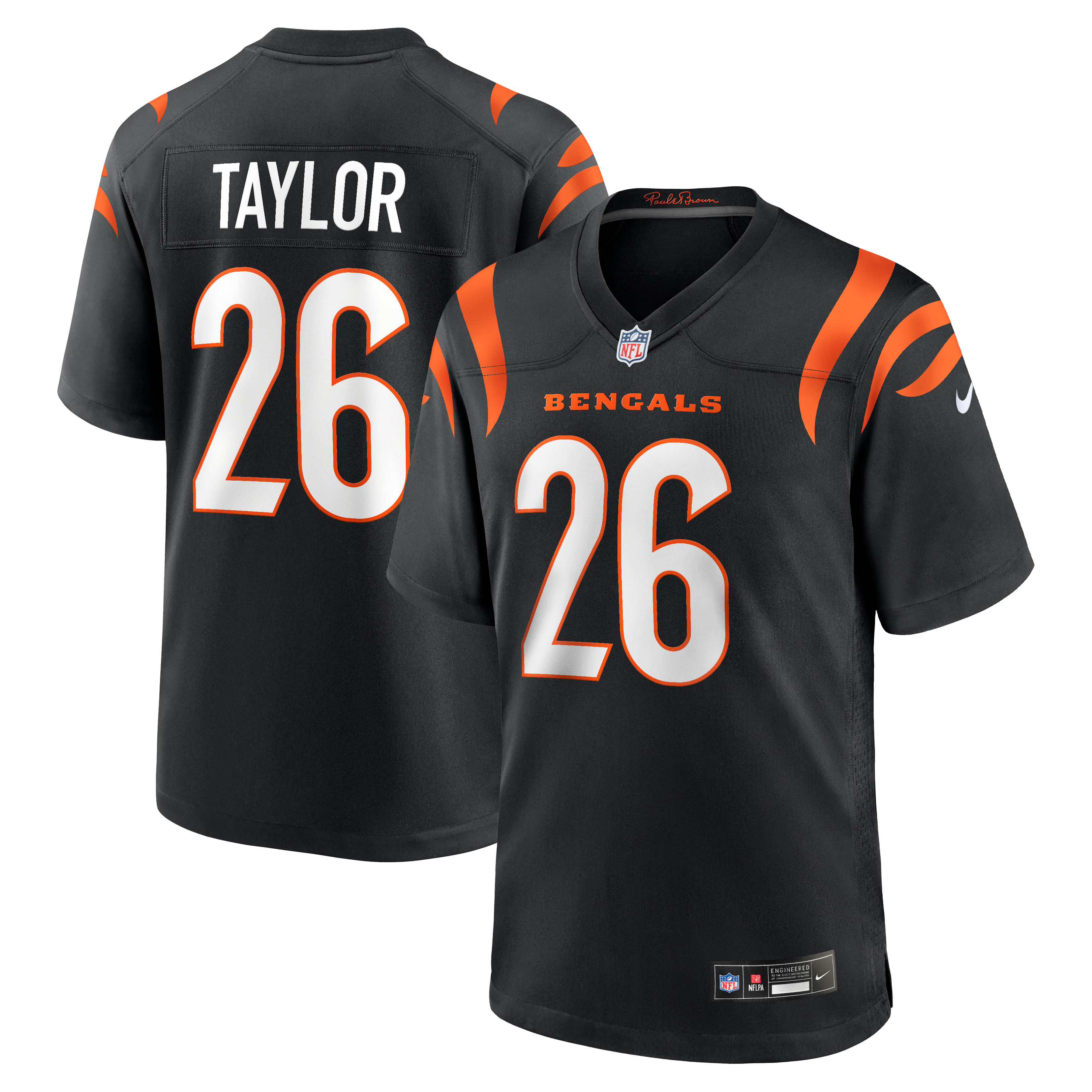 Men's Cincinnati Bengals Jasir Taylor Nike Black Team Game Jersey