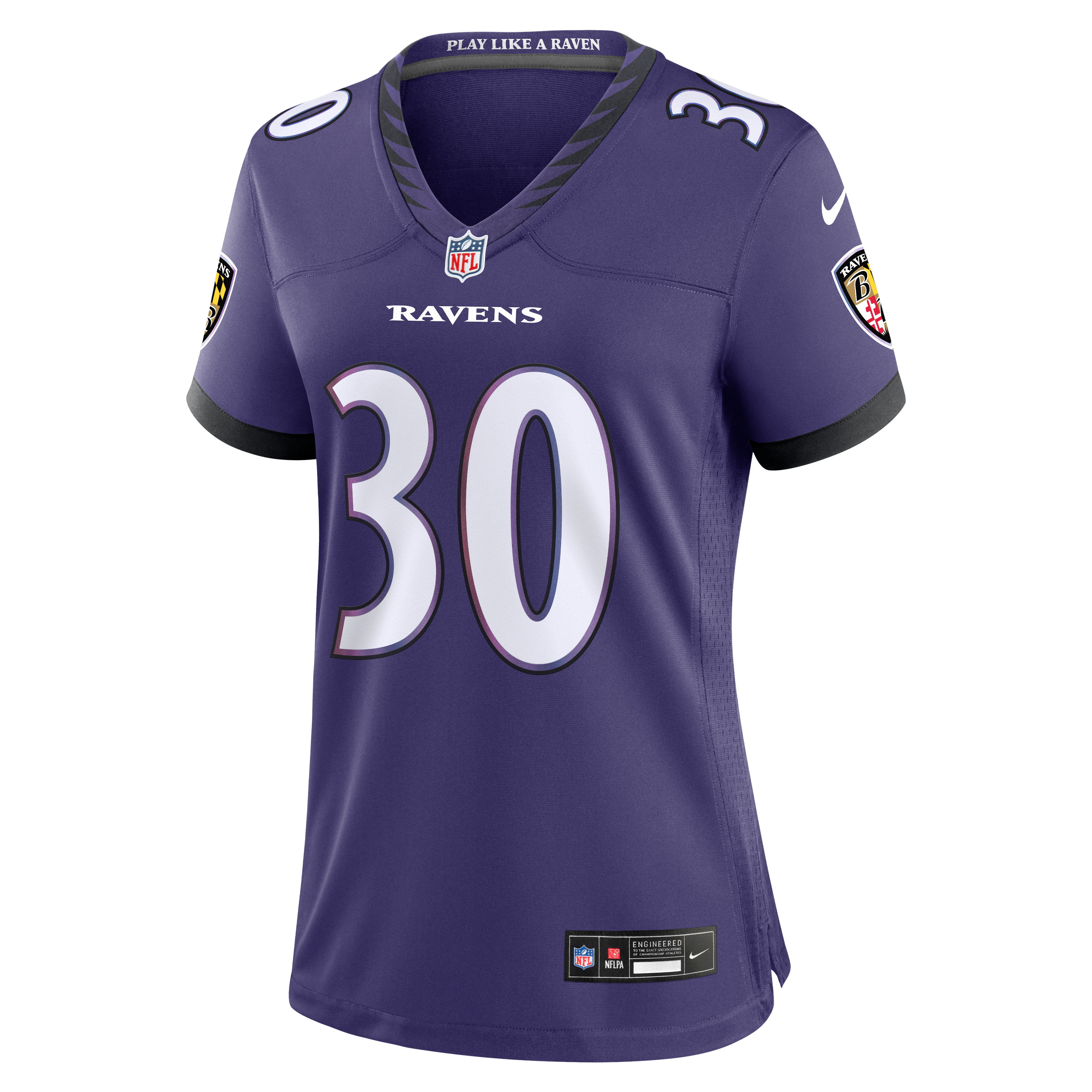 Women's Baltimore Ravens Ryan Eckley Nike Purple Team Game Jersey