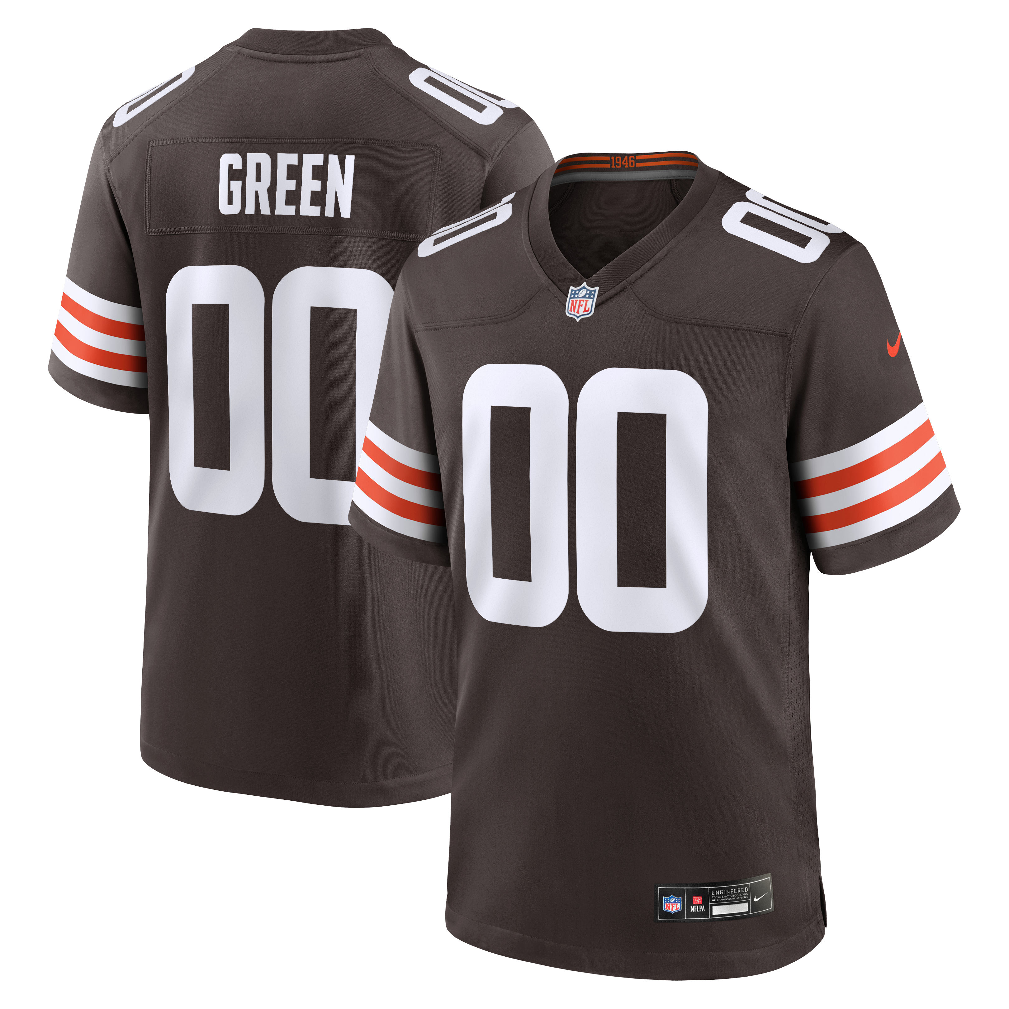 Men's Cleveland Browns Taylen Green Nike Brown Game Jersey