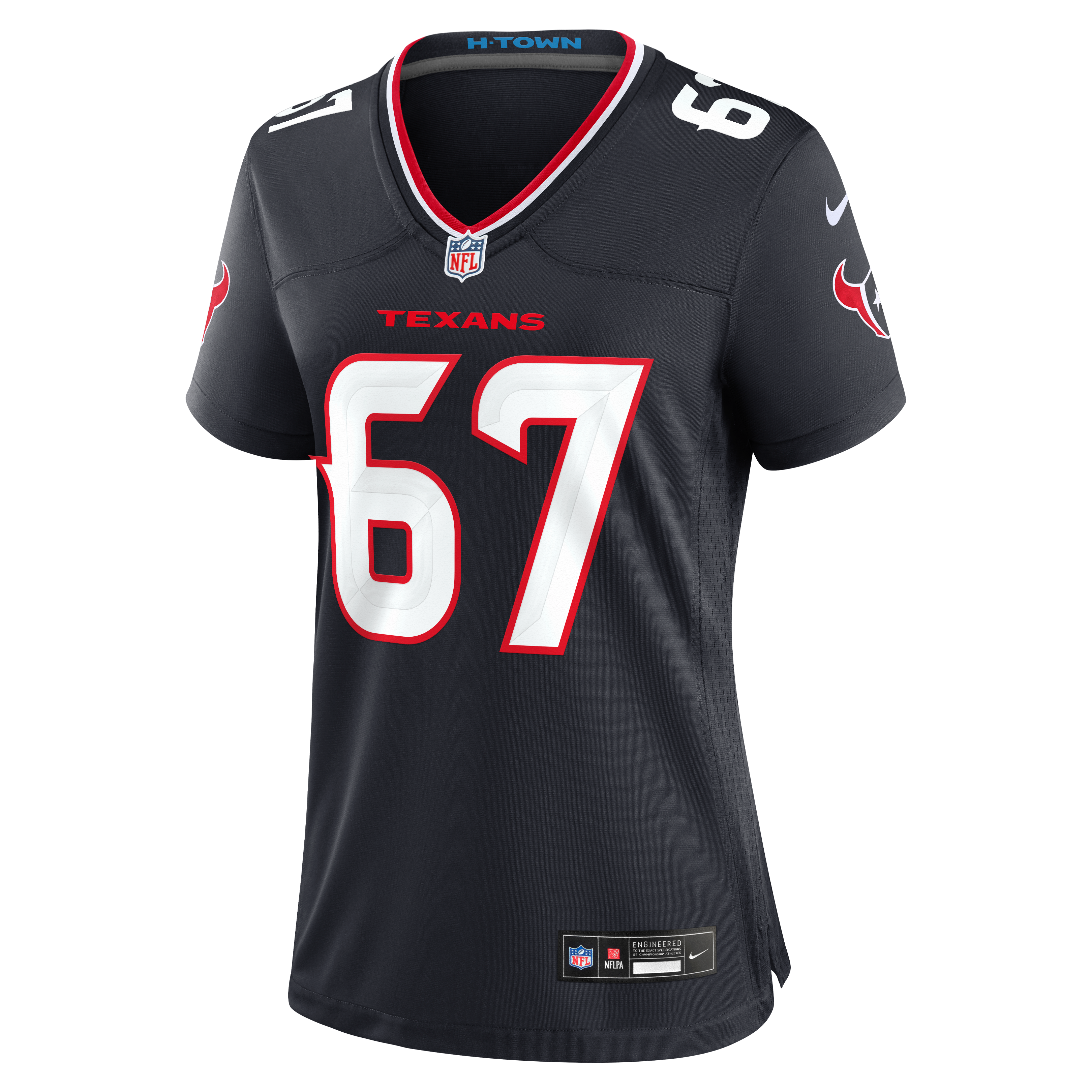 Women's Houston Texans Evan Brown Nike Navy Team Game Jersey
