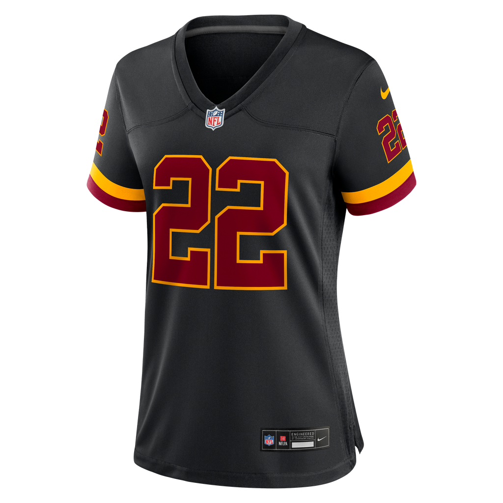 Women's Washington Commanders Jacory Croskey Merritt Nike Black Hail Raiser Alternate Game Jersey