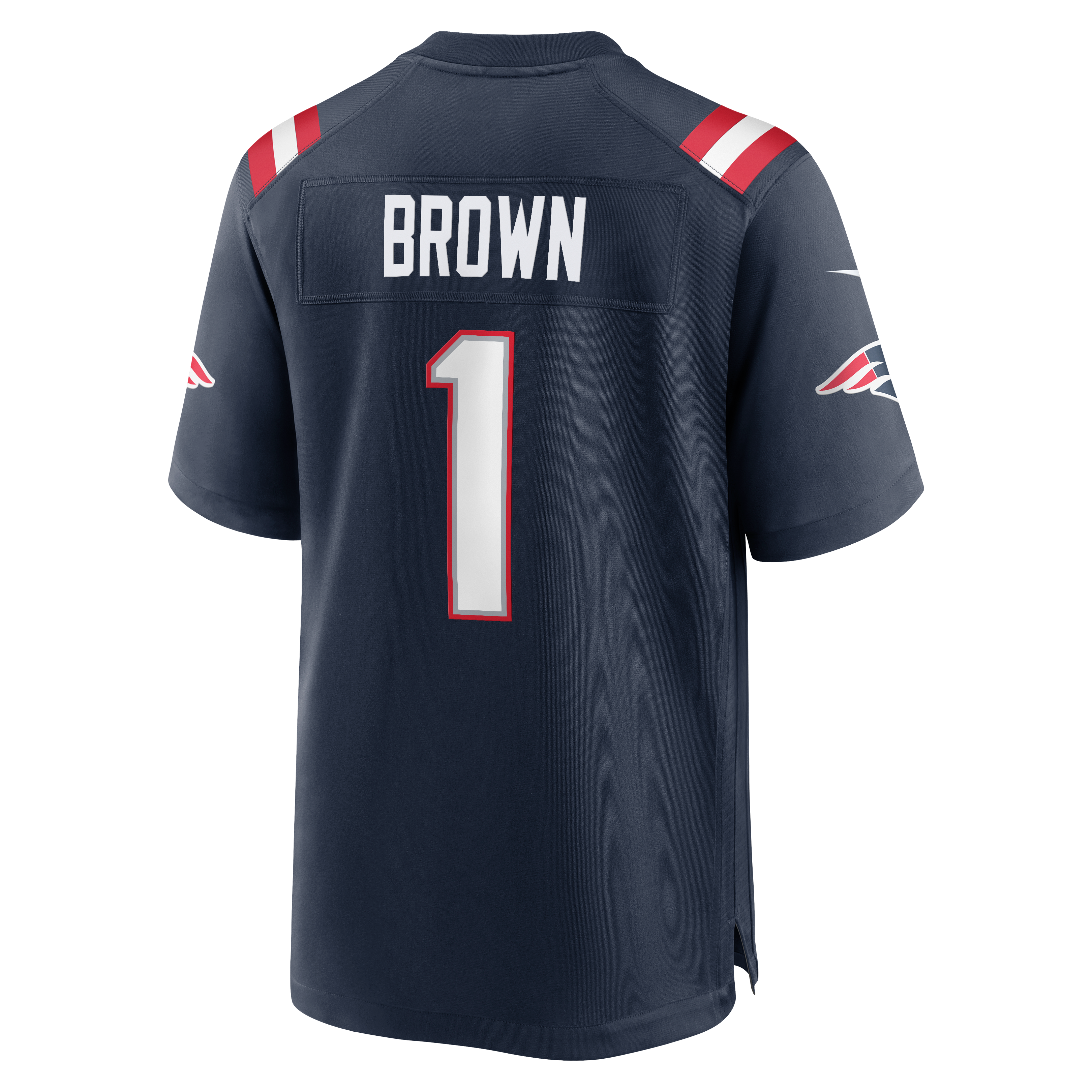 Men's New England Patriots Aj Brown Nike Navy Team Game Jersey