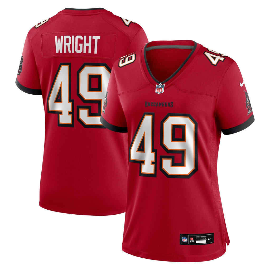 Women's Tampa Bay Buccaneers Owen Wright Nike Red Team Game Jersey