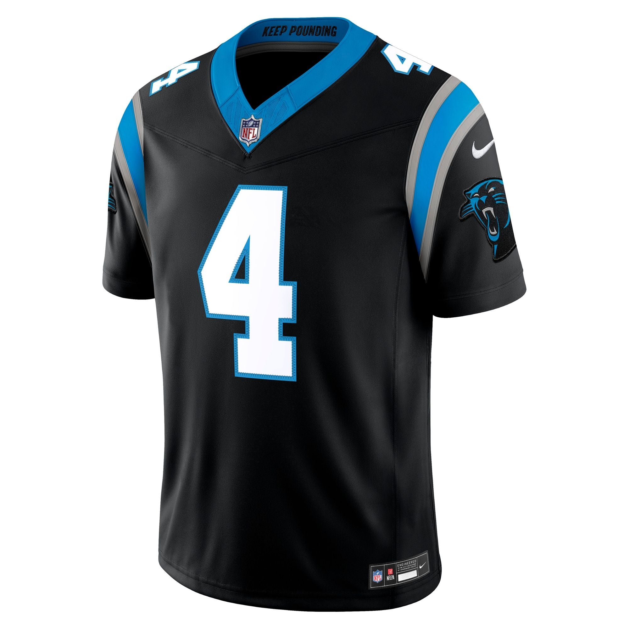 Men's Carolina Panthers Tetairoa Mcmillan Nike Black Team Vapor Fuse Stitched Limited Jersey