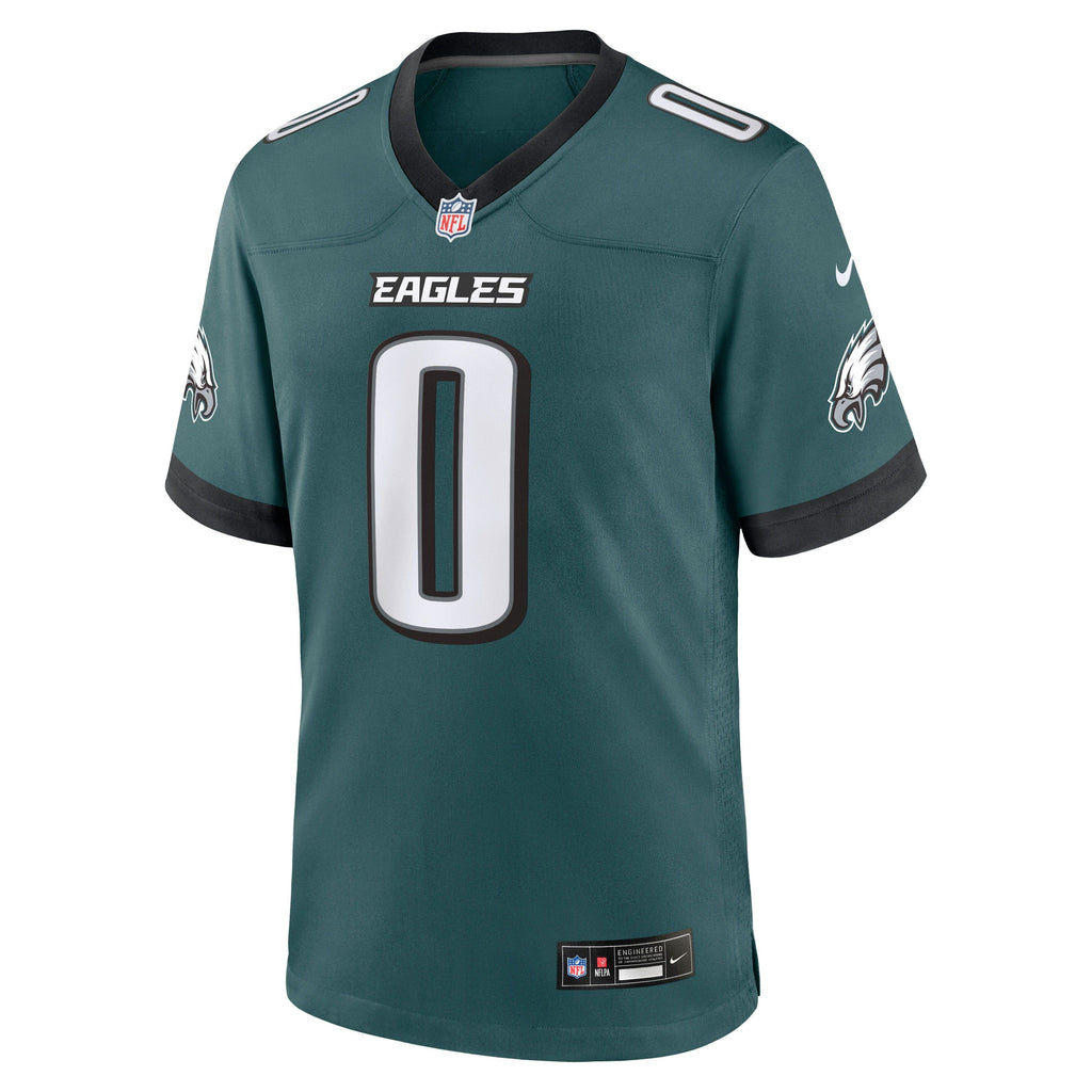 Men's Philadelphia Eagles Marquise Brown Nike Midnight Green Team Game Jersey