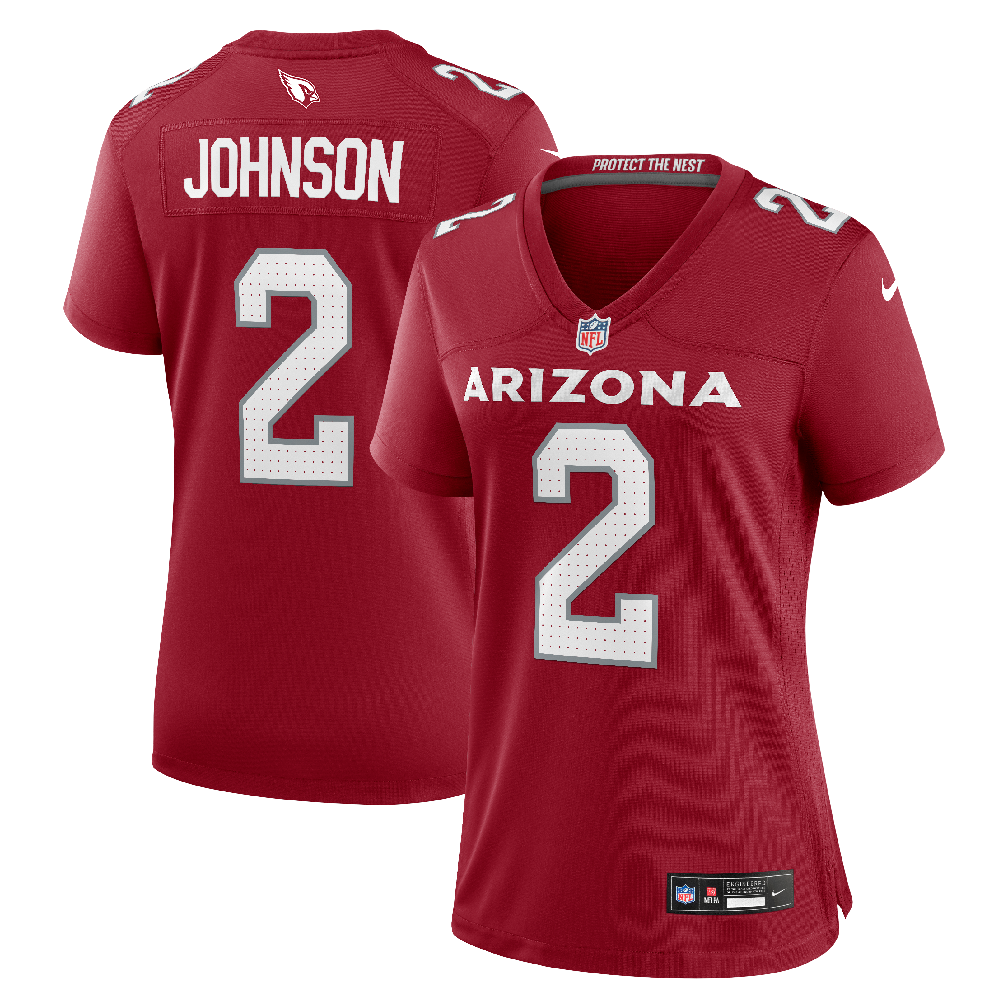 Women's Arizona Cardinals Will Johnson Nike Cardinal Team Game Jersey