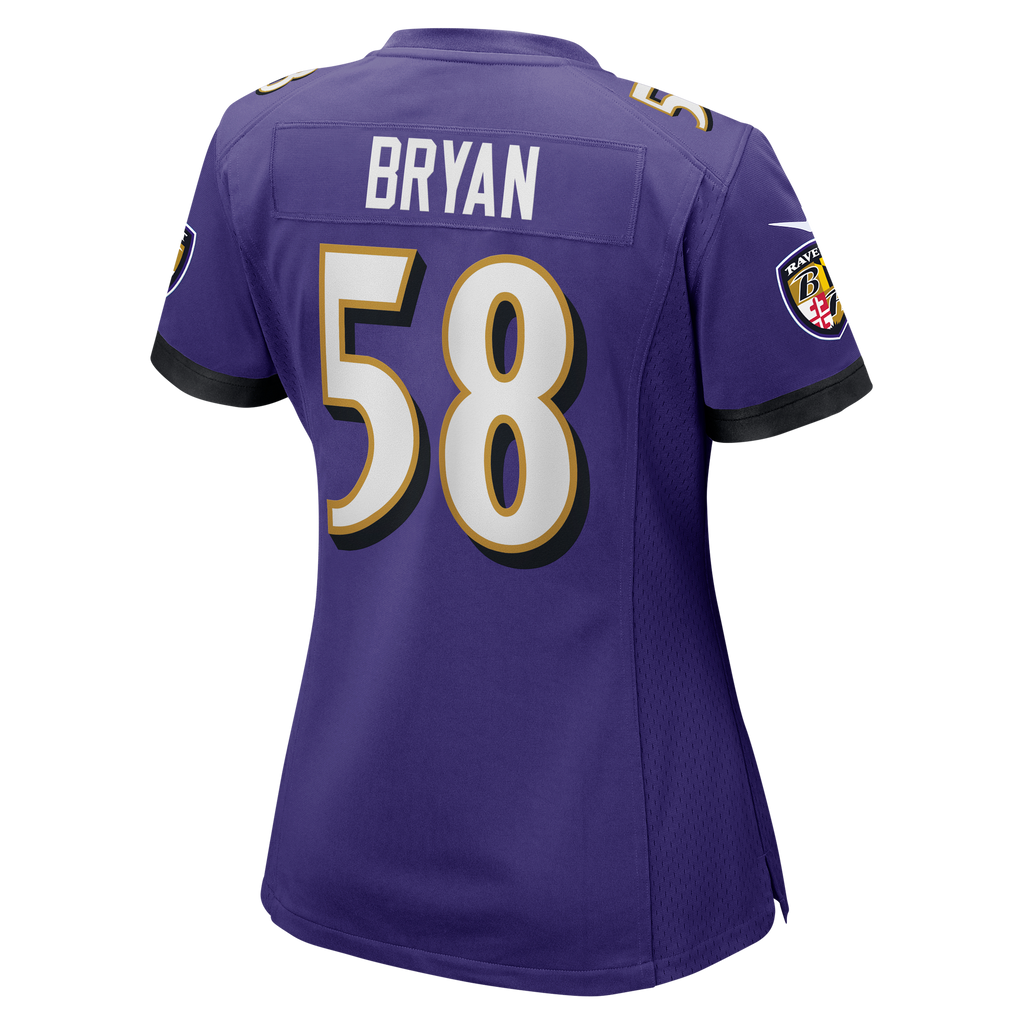 Women's Baltimore Ravens Taven Bryan Nike Purple Team Game Jersey