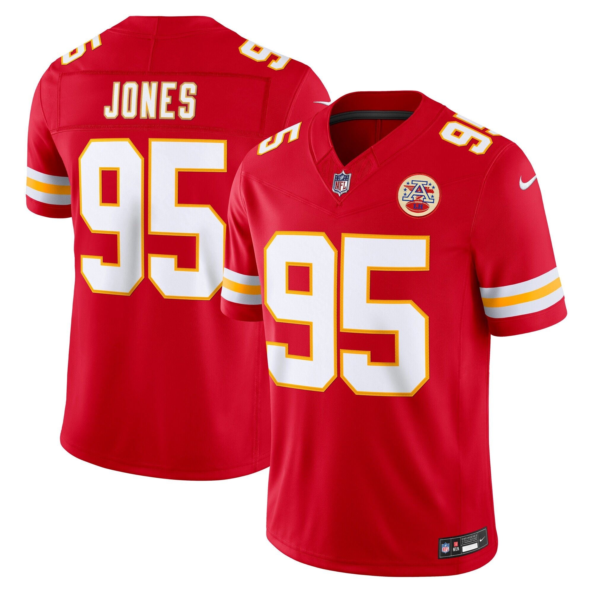 Men's Kansas City Chiefs Chris Jones Nike Red Team Vapor Fuse Stitched Limited Jersey