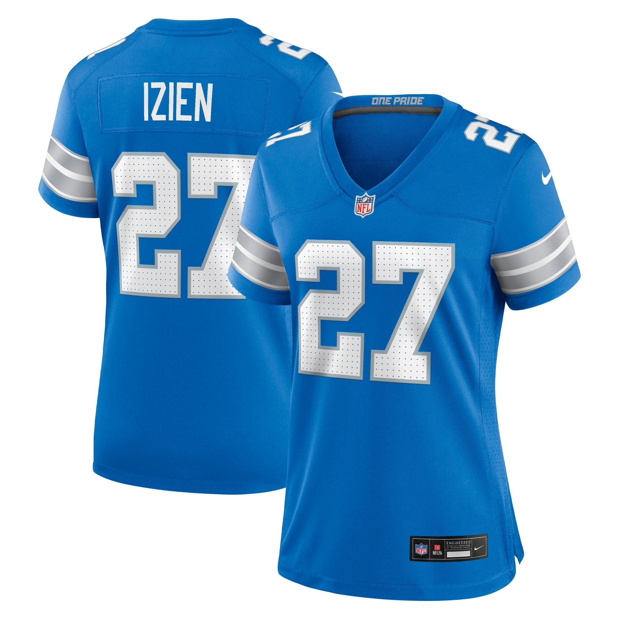 Women's Detroit Lions Christian Izien Nike Blue Team Game Jersey