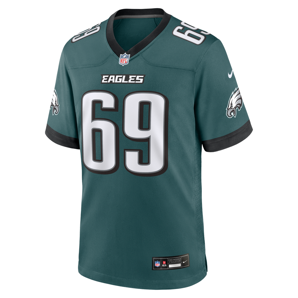 Men's Philadelphia Eagles Landon Dickerson Nike Midnight Green Team Game Jersey