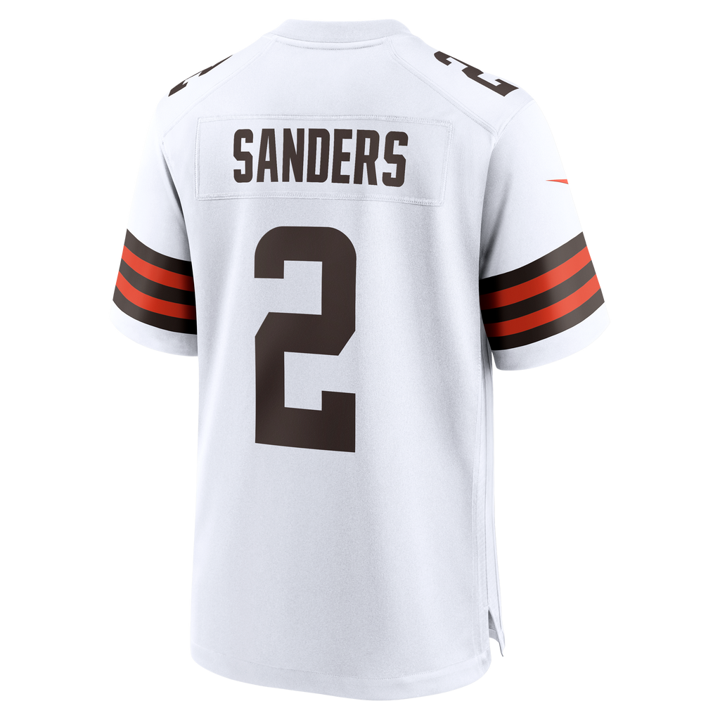 Men's Cleveland Browns Shedeur Sanders Nike White Game Jersey