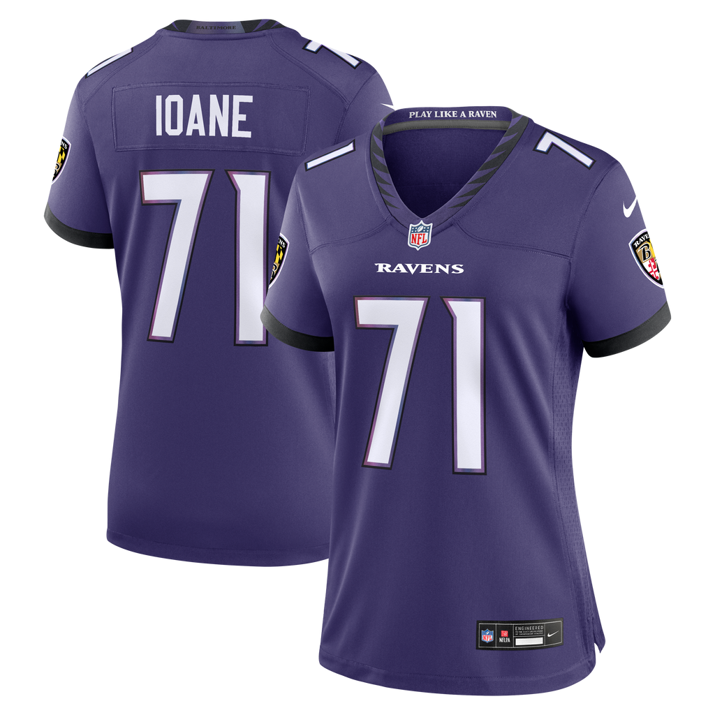 Women's Baltimore Ravens Olaivavega Ioane Nike Purple Team Game Jersey