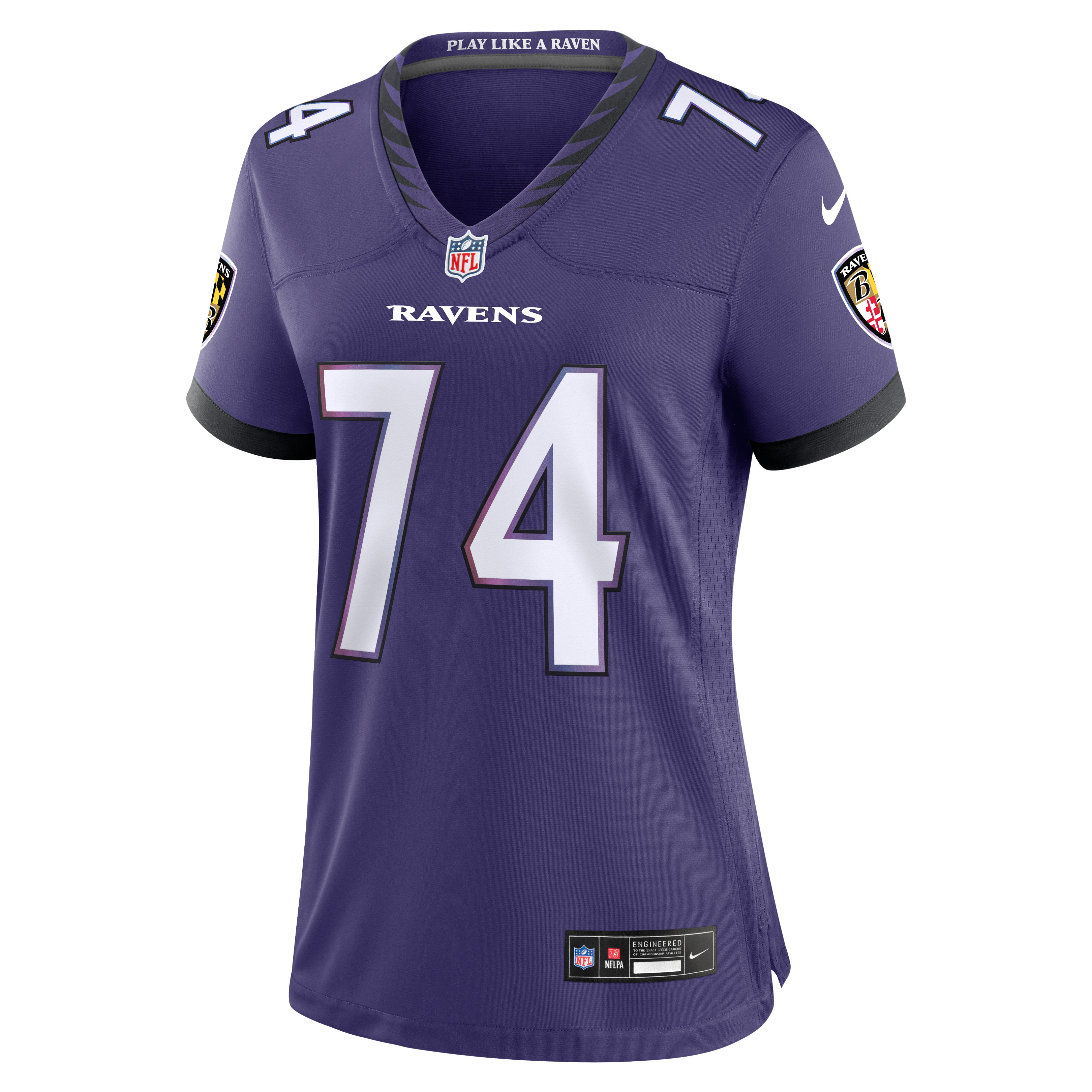 Women's Baltimore Ravens John Simpson Nike Purple Team Game Jersey