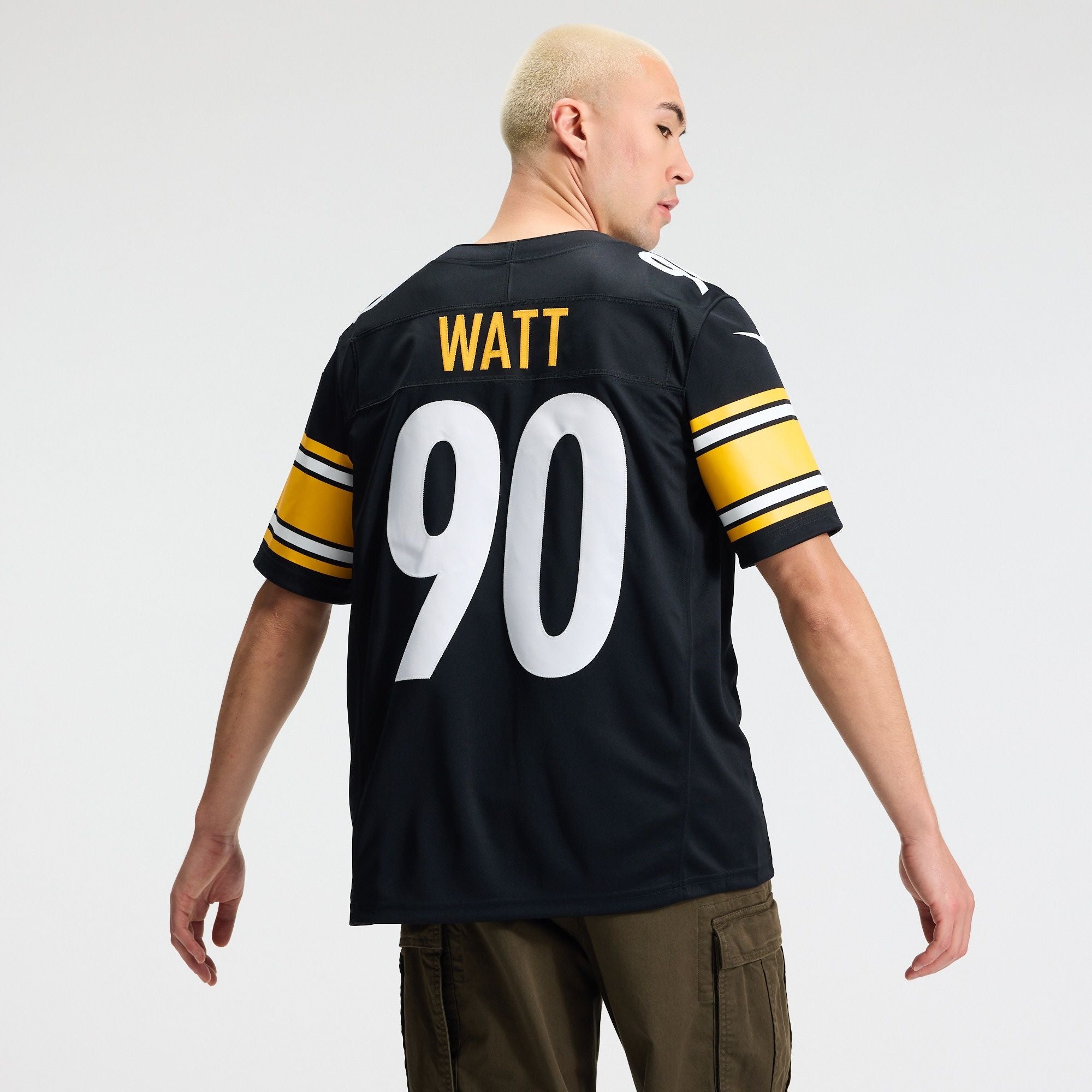 Men's Pittsburgh Steelers Tj Watt Nike Black Team Vapor Fuse Stitched Limited Jersey