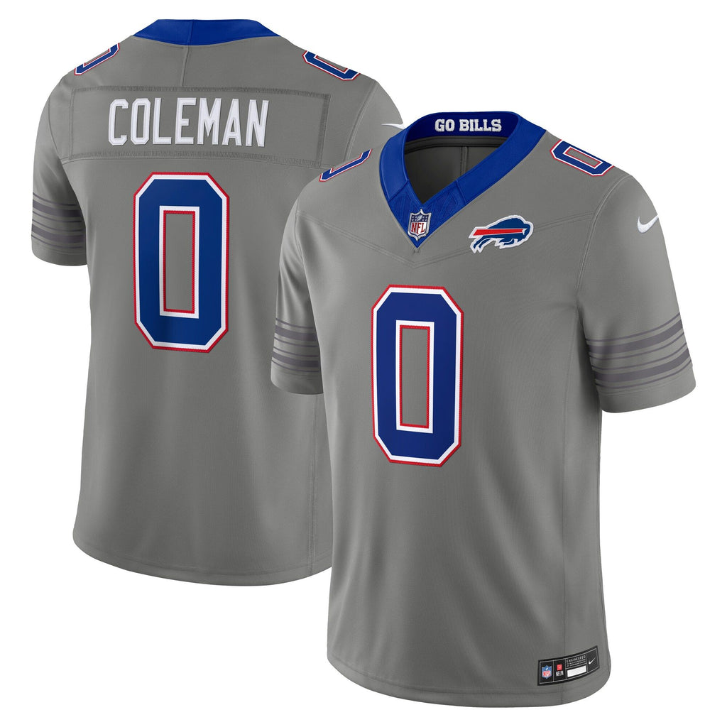 Men's Buffalo Bills Keon Coleman Nike Gray Nickel City Vapor Fuse Stitched Limited Jersey
