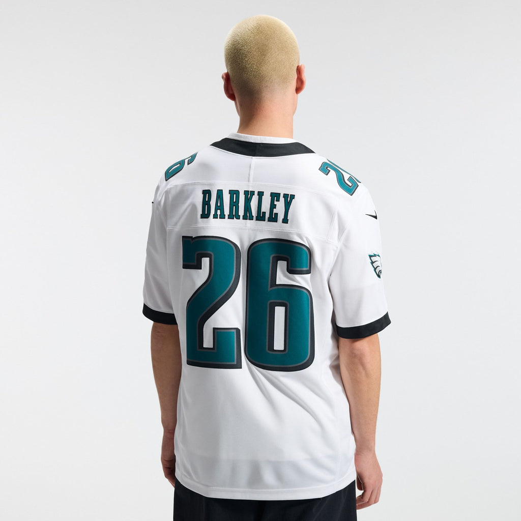 Men's Philadelphia Eagles Saquon Barkley Nike White Vapor Fuse Stitched Limited Jersey