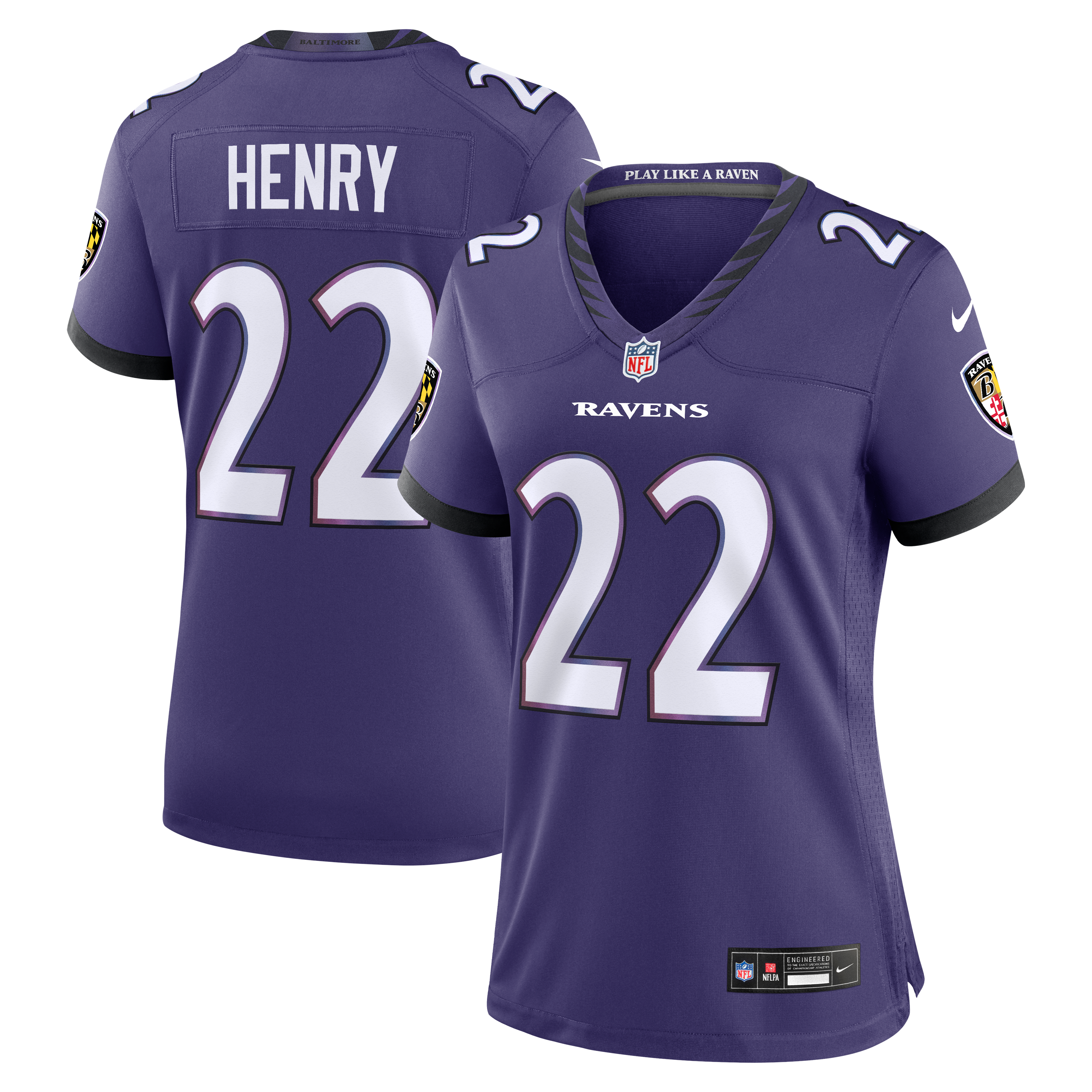 Women's Baltimore Ravens Derrick Henry Nike Purple Team Game Jersey