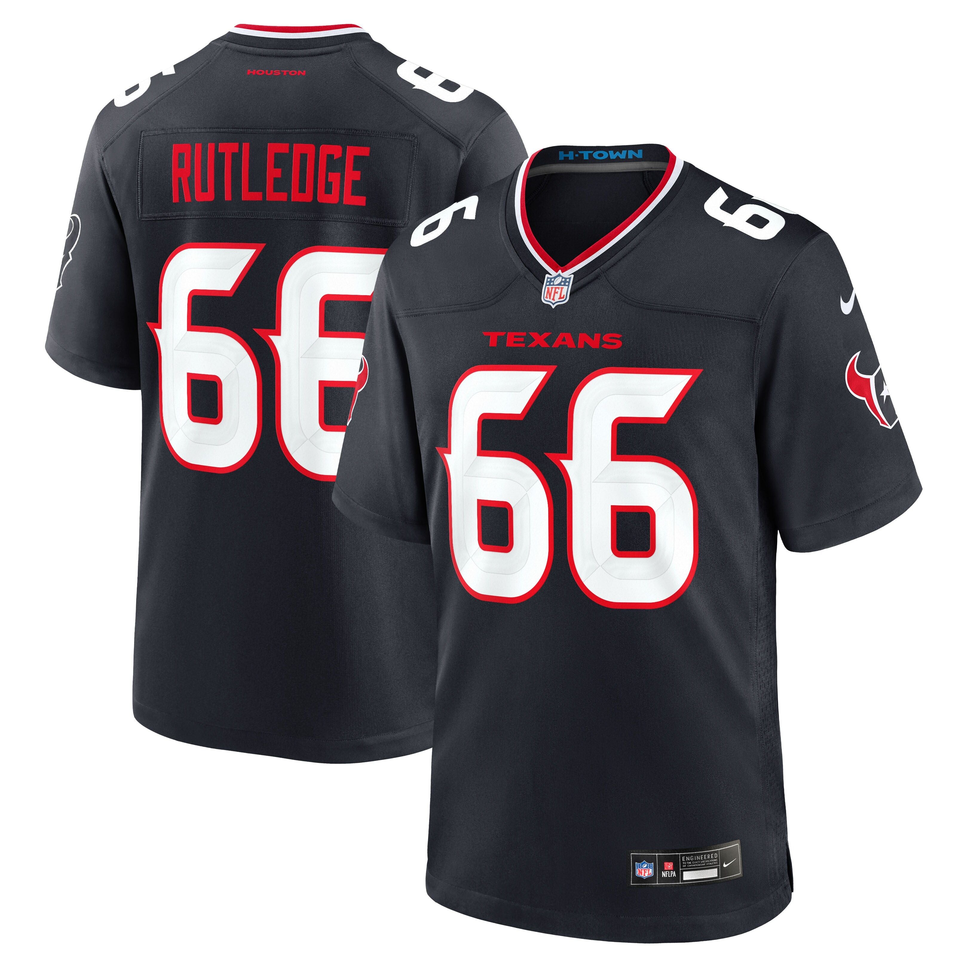 Men's Houston Texans Keylan Rutledge Nike Navy 2026 Nfl Draft First Round Pick No 26 Team Game Jersey