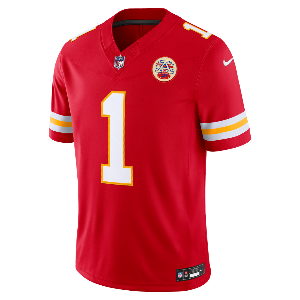 Men's Kansas City Chiefs Xavier Worthy Nike Red Team Vapor Fuse Stitched Limited Jersey