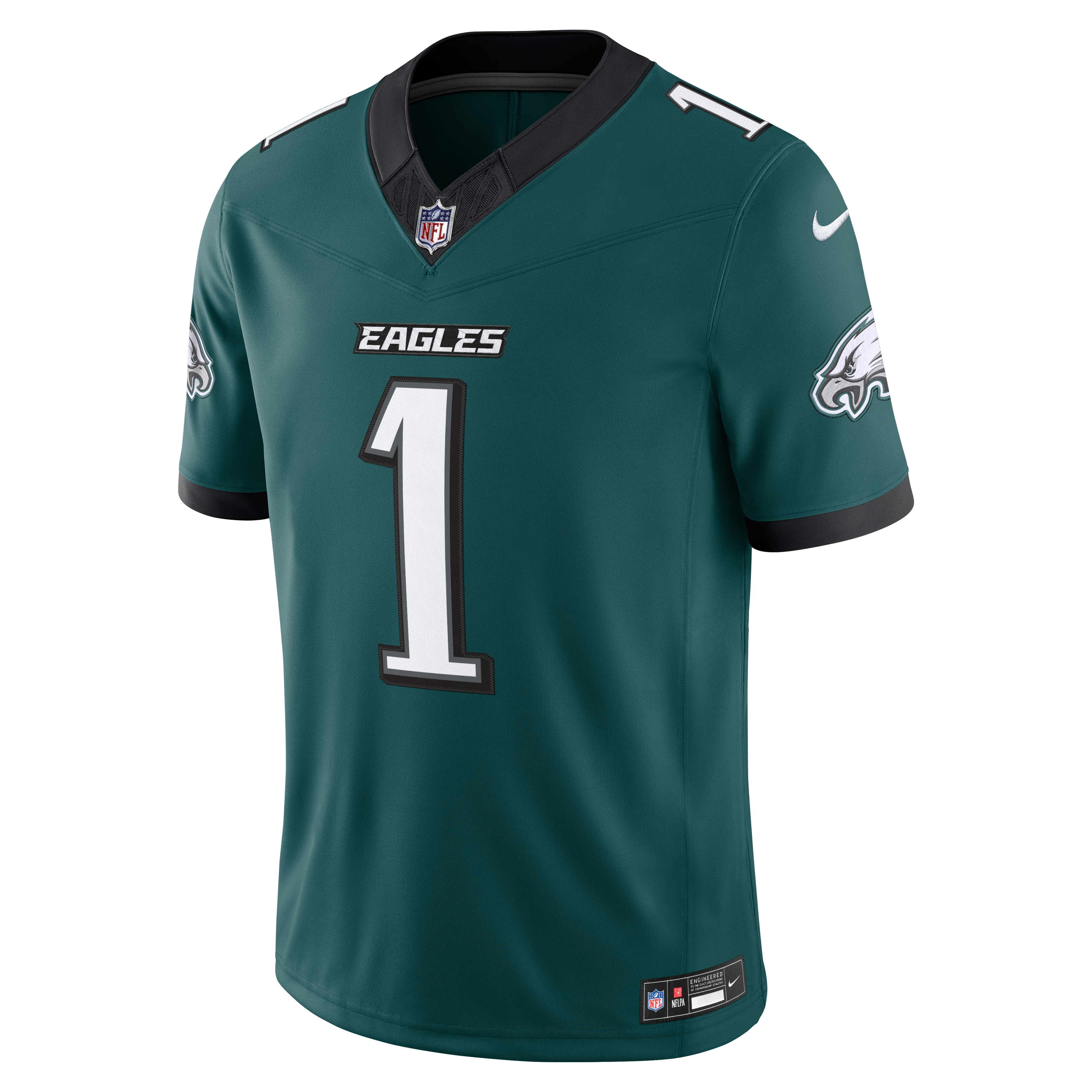 Men's Philadelphia Eagles Jalen Hurts Nike Midnight Green Team Vapor Fuse Stitched Limited Jersey