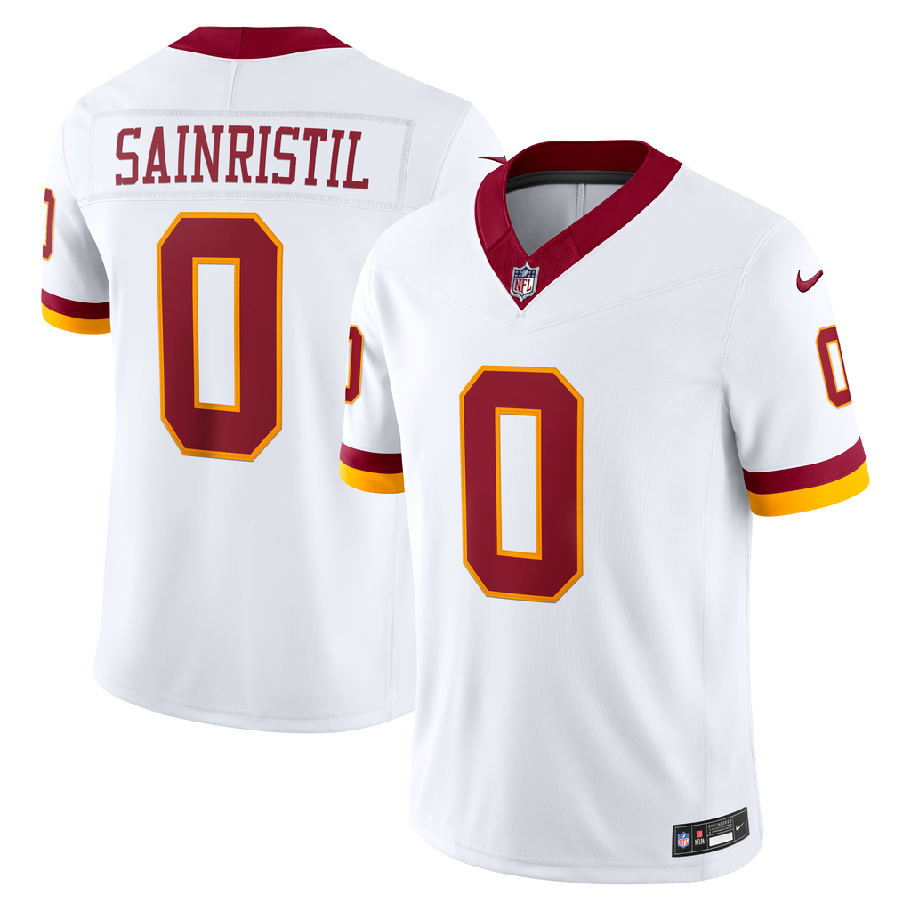 Men's Washington Commanders Mike Sainristil Nike White Vapor Fuse Stitched Limited Jersey